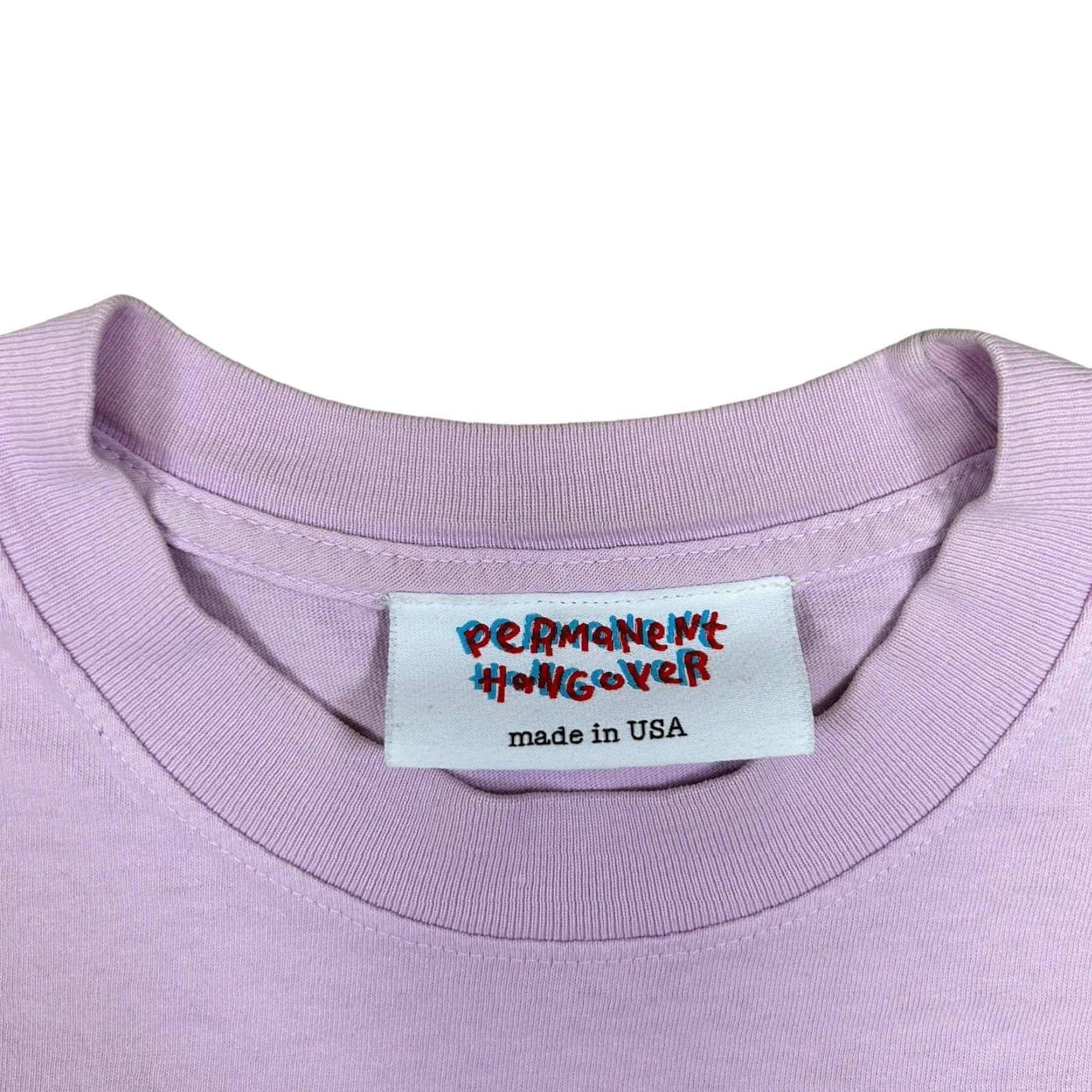 Pinko Permanent Hangover T-Shirt Men Designer Rain Graphic Large Pink Size US L / EU 52-54 / 3 - 3 Thumbnail