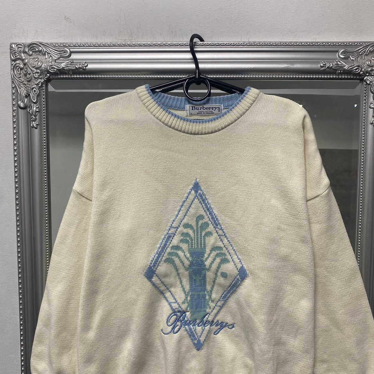 Burberry Vintage Burberry sweater Big Logo luxury Rare Size US L / EU 52-54 / 3 - 2 Thumbnail