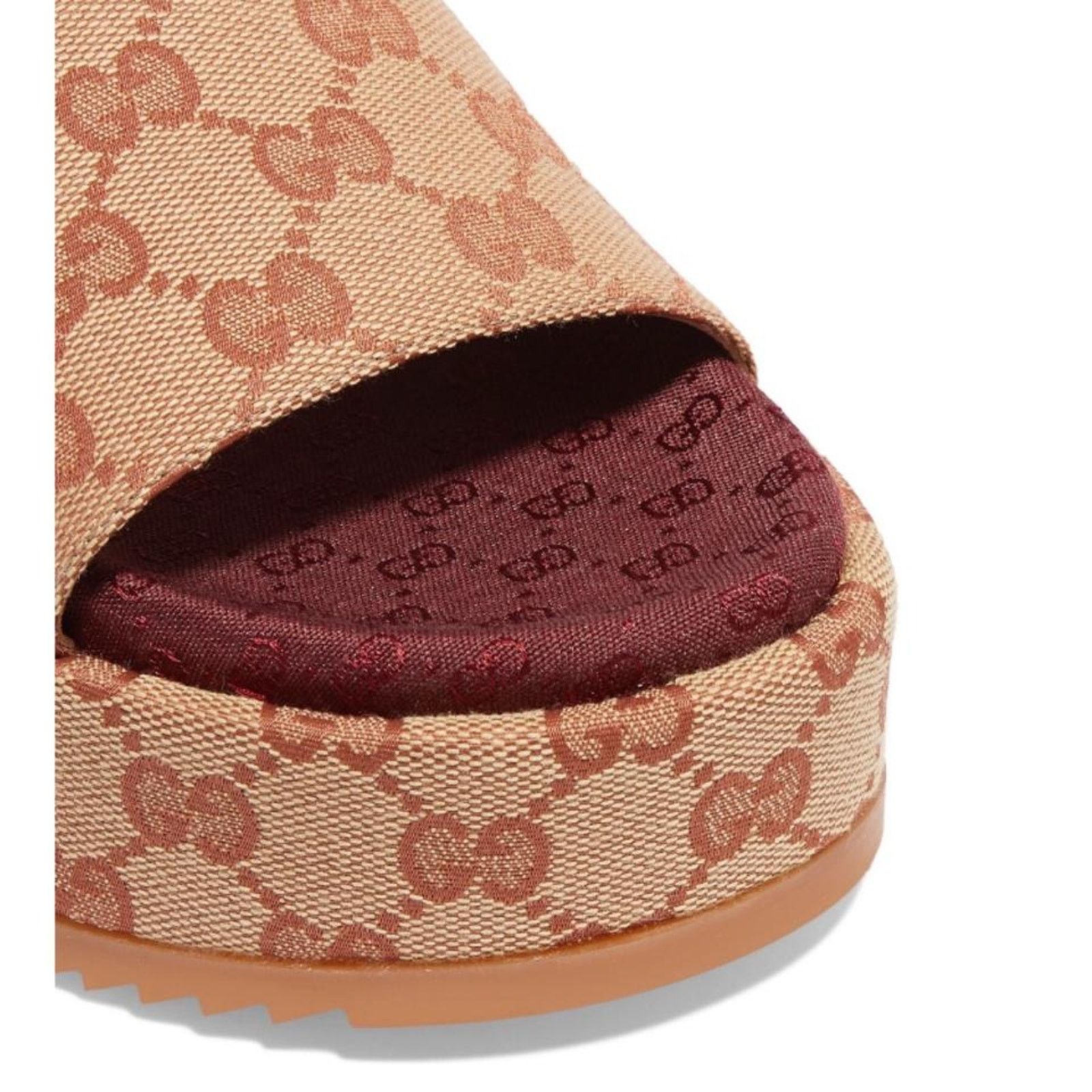 Gucci Angelina original Gg logo platform slides 38 Size US 8 / IT 38 - 5 Thumbnail