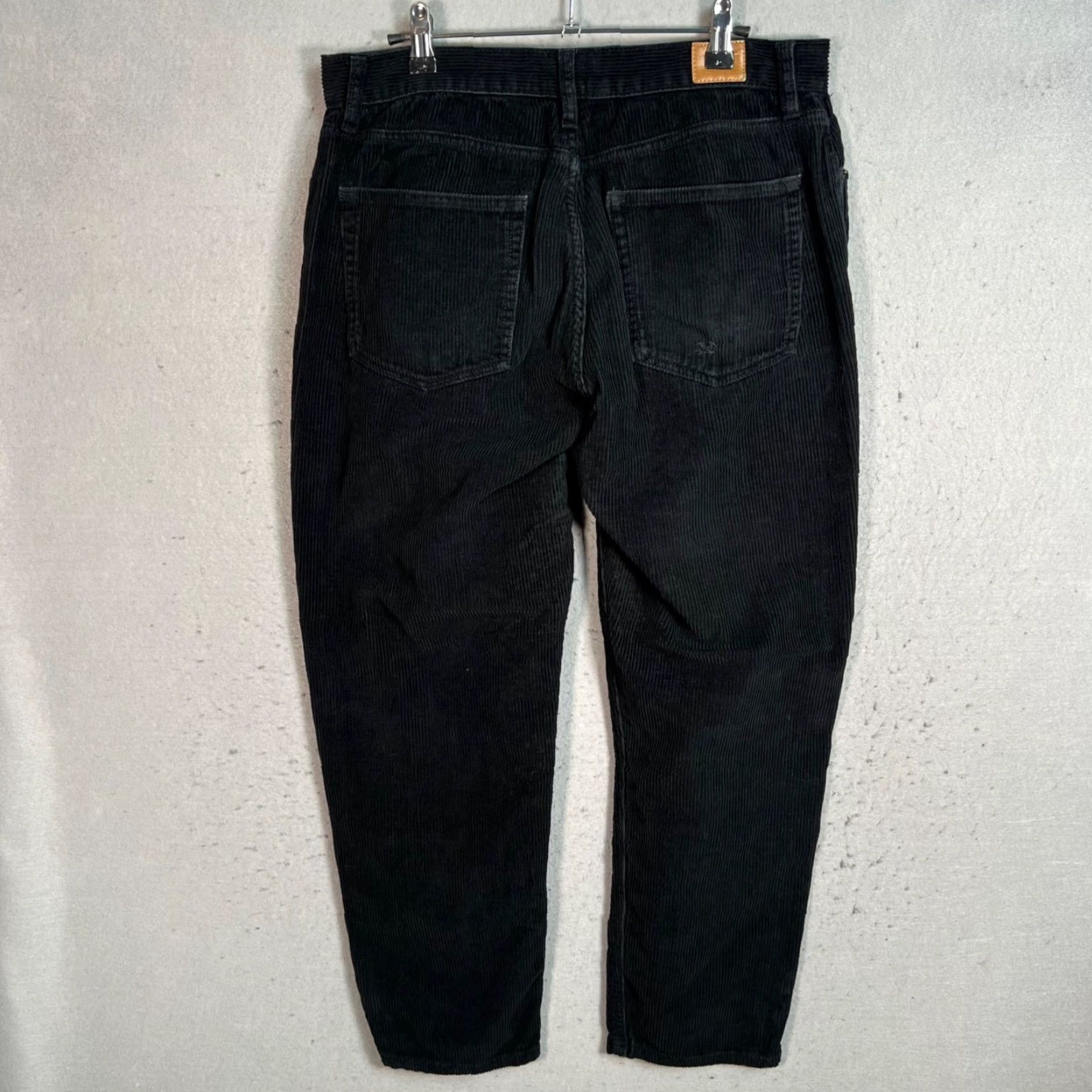 Urban Outfitters BDG Urban Outfitters Black Corduroy Dad Fit Pants Mens Casual Cotton 33 x 32 Rect Straight Regular Front Flat Front Chino Size US 33 - 2 Thumbnail