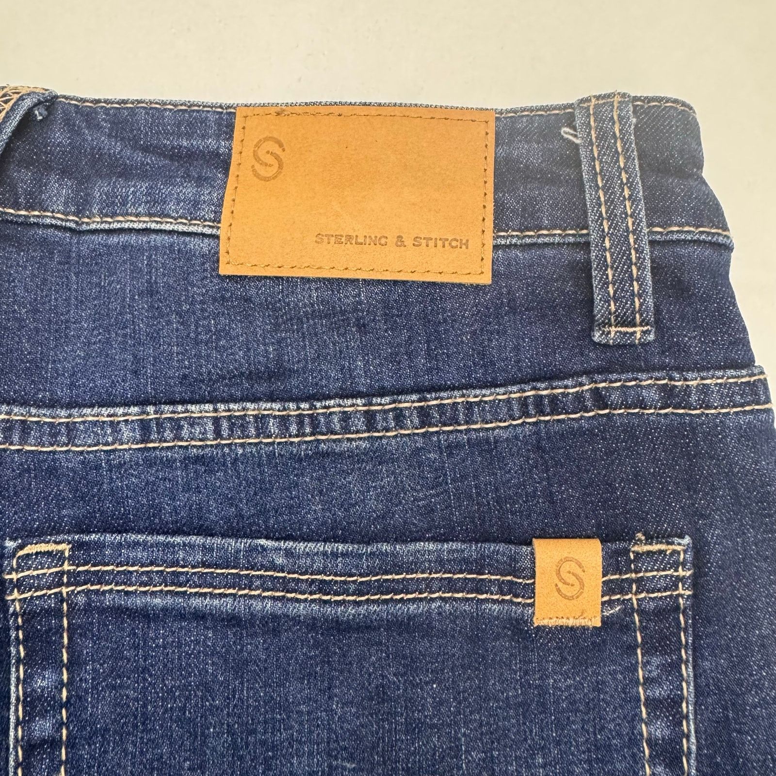Stitch's Jeans Sterling & Stitch Flare Jeans Womens 31x32 Blue Cowgirl Boho Size 31" - 6 Thumbnail