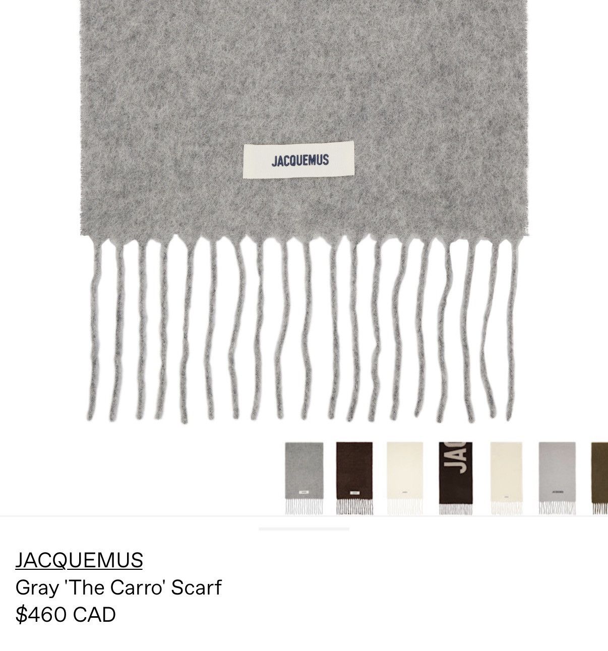 Jacquemus Mohair Jacquemus ‘The Carro’ Scarf Size ONE SIZE - 5 Thumbnail