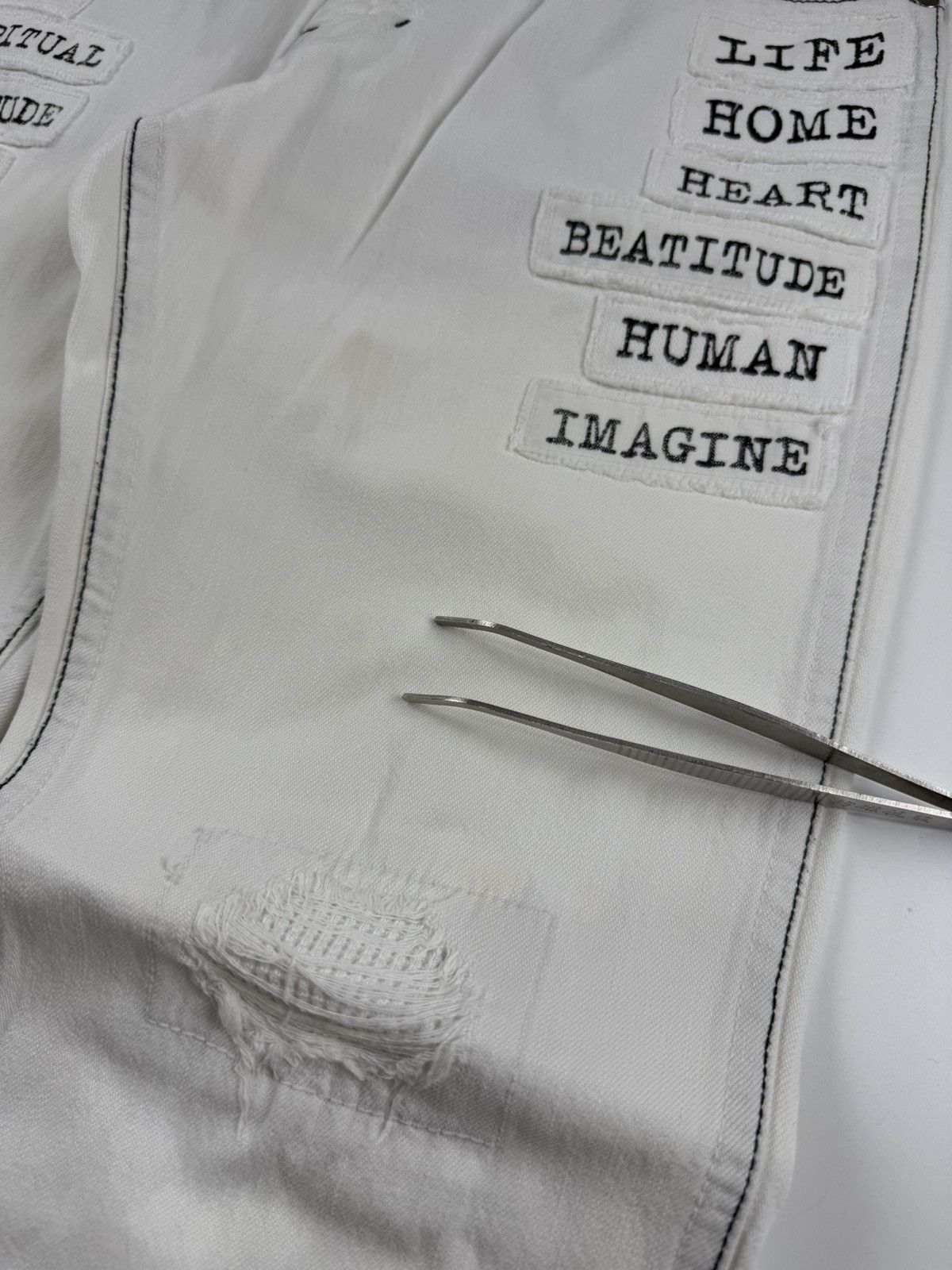 Number (N)ine Number (N)ine S/S’02 The Modern Age Patch Denim Jeans Size US 30 / EU 46 - 8 Thumbnail