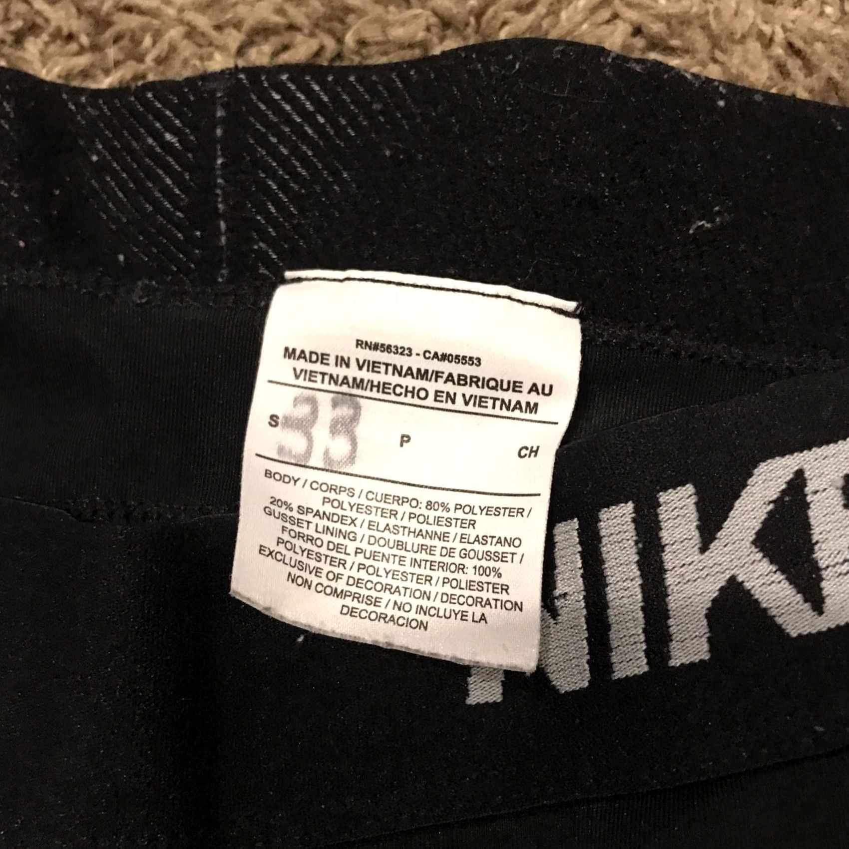 Nike Nike Pro Capri Legging Womens Small Black Active Pants Inseam 18in Yoga Running CrossFit Gym Pro Nike Pro Womens Black Capris Size 28" / US 6 / IT 42 - 2 Thumbnail