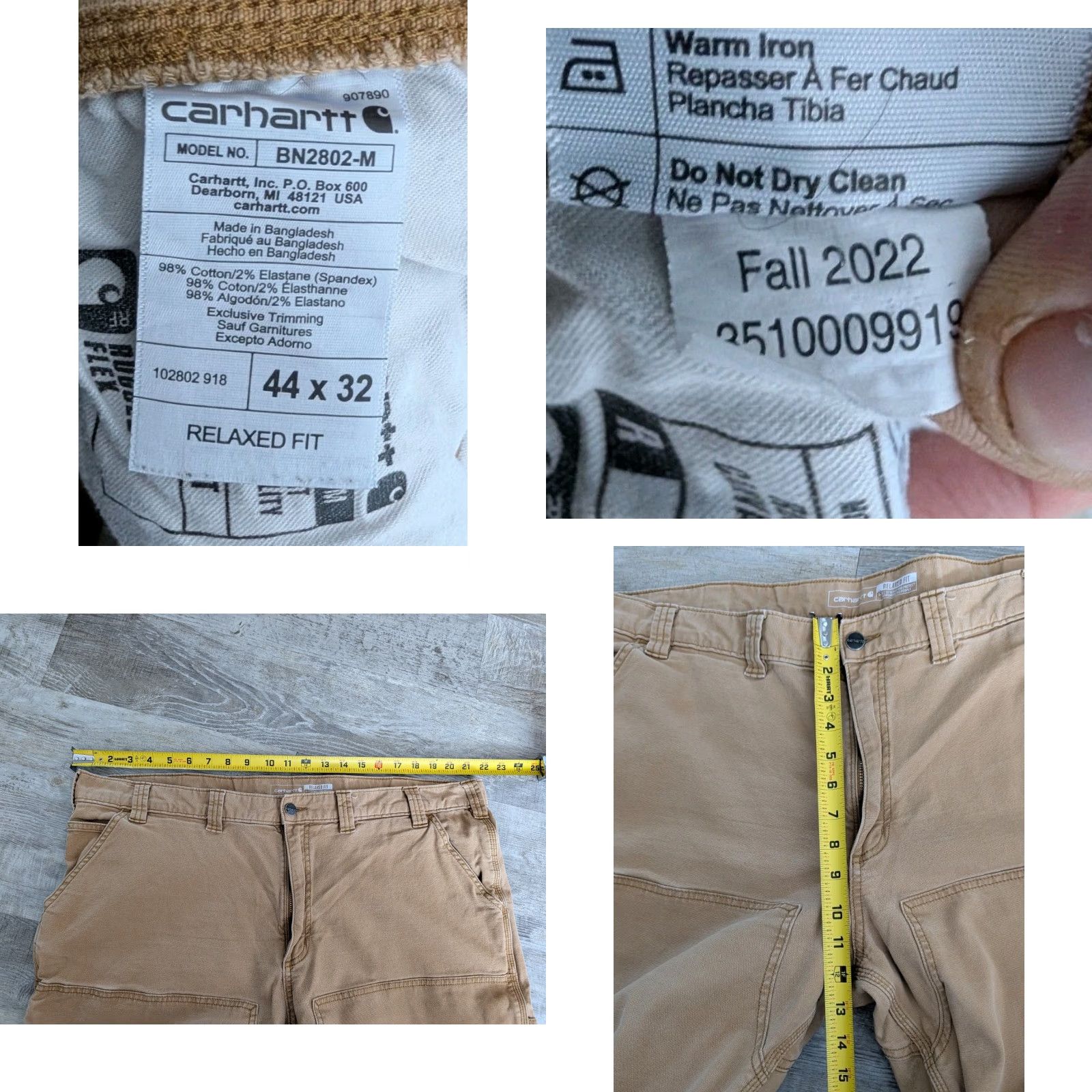 Carhartt Carhartt Rugged Flex Relaxed Fit Double-Front Utility Work Pants 44X32 BN2802-M Size US 44 / EU 60 - 8 Thumbnail