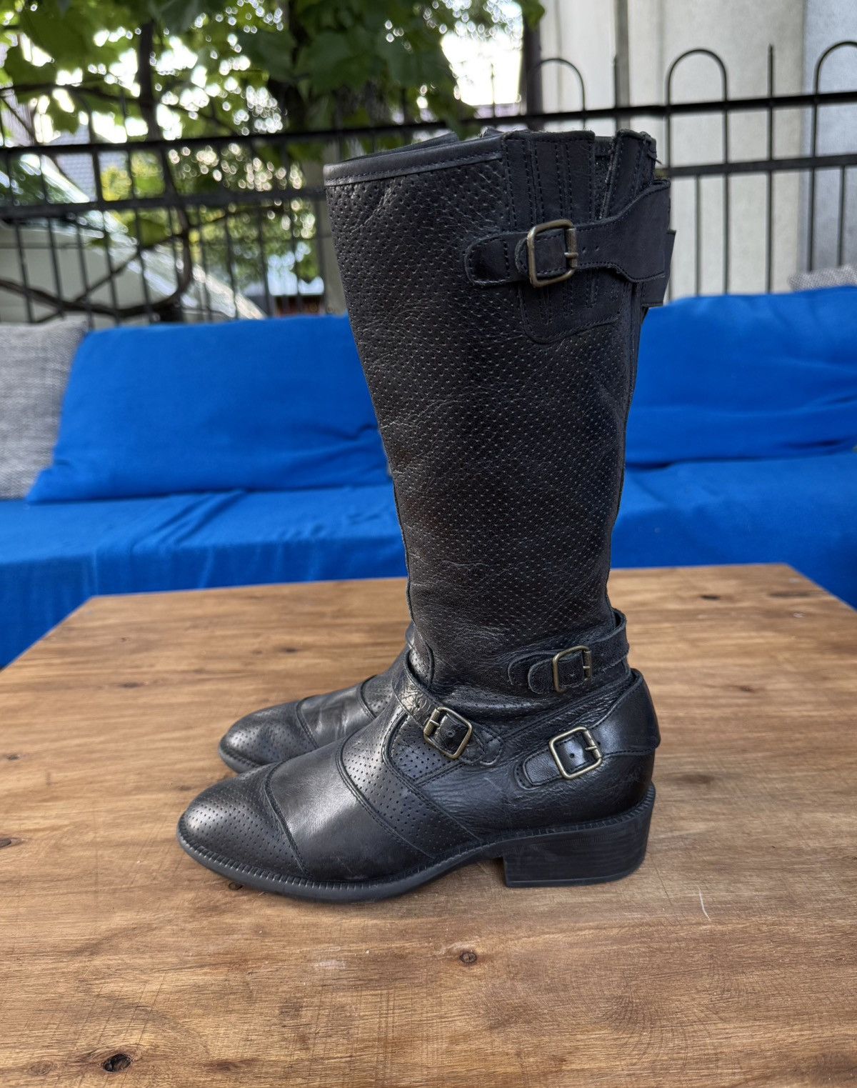 Belstaff Belstaff Leather High Boots Moto Biker Boots Size US 6 / IT 36 - 1 Thumbnail