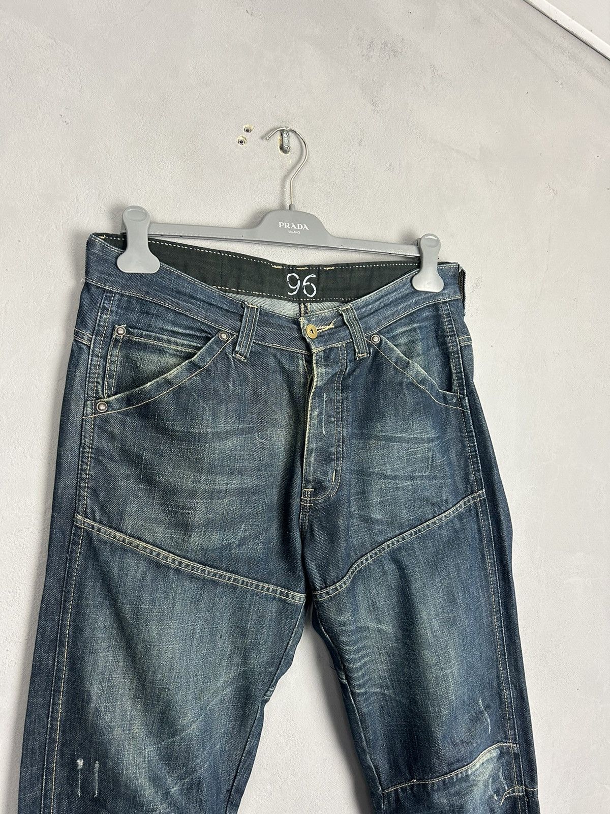 G-Star G-Star Raw Elwood 96 Jeans Distressed Denim Workwear Style Size US 35 - 10 Thumbnail