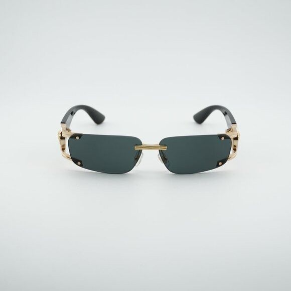 Versace Versace VE2291 100287 Sunglasses Gold/Black Rectangle Frame Size ONE SIZE - 3 Thumbnail