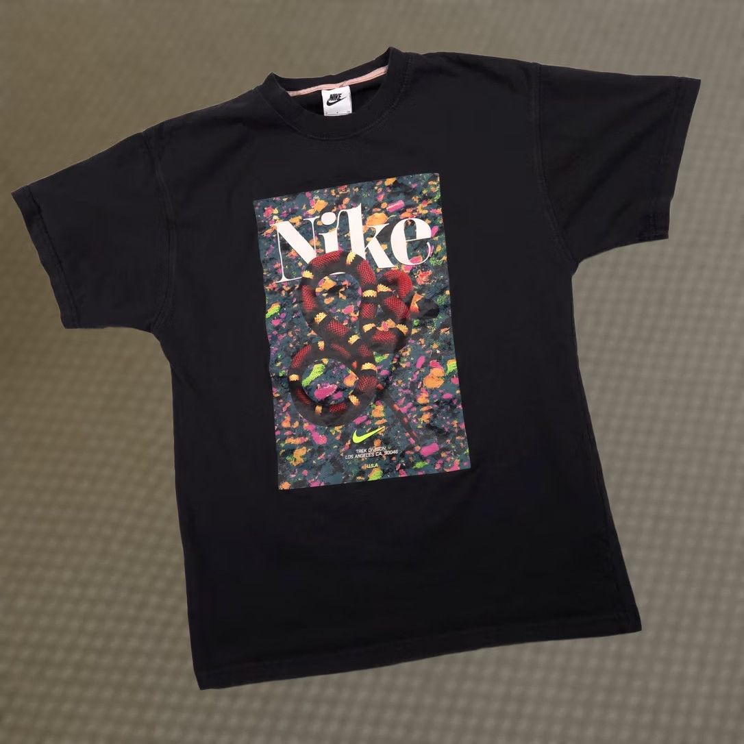Nike Nike Shirt Mens Small Black Snake Graphic Trek Divison Los Angeles USA Swoosh Size US S / EU 44-46 / 1 - 1 Thumbnail