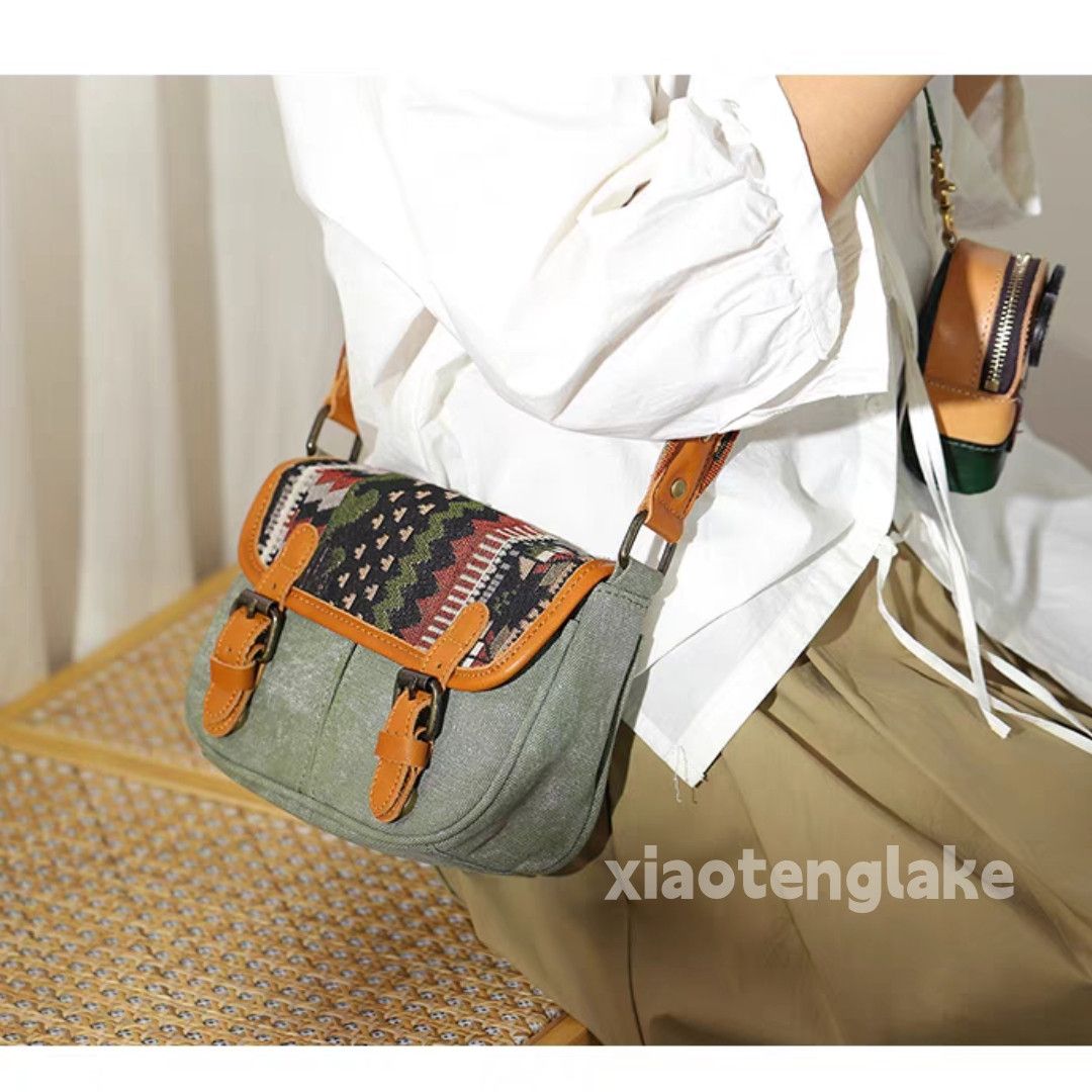 Designer × Leather washed faded cleanfit yuppie outdoor shoulder bag Size ONE SIZE - 7 Thumbnail