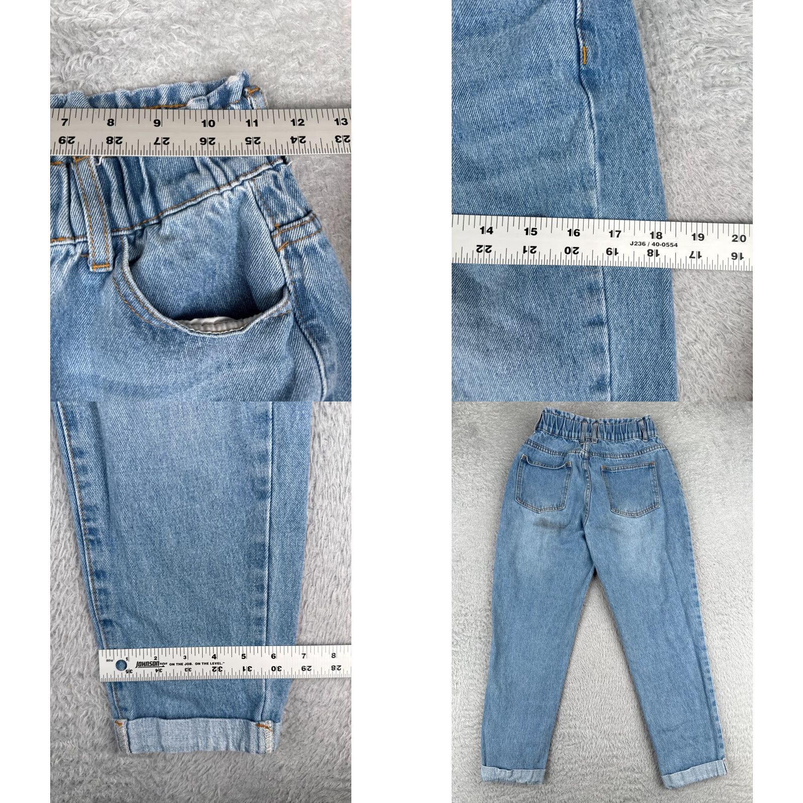 Shein SheIn Jeans Womens Small Petite Denim Straight 5-Pocket Elastic Waist Mid Rise Denim Jeans Blue Size 28" / US 6 / IT 42 - 9 Thumbnail