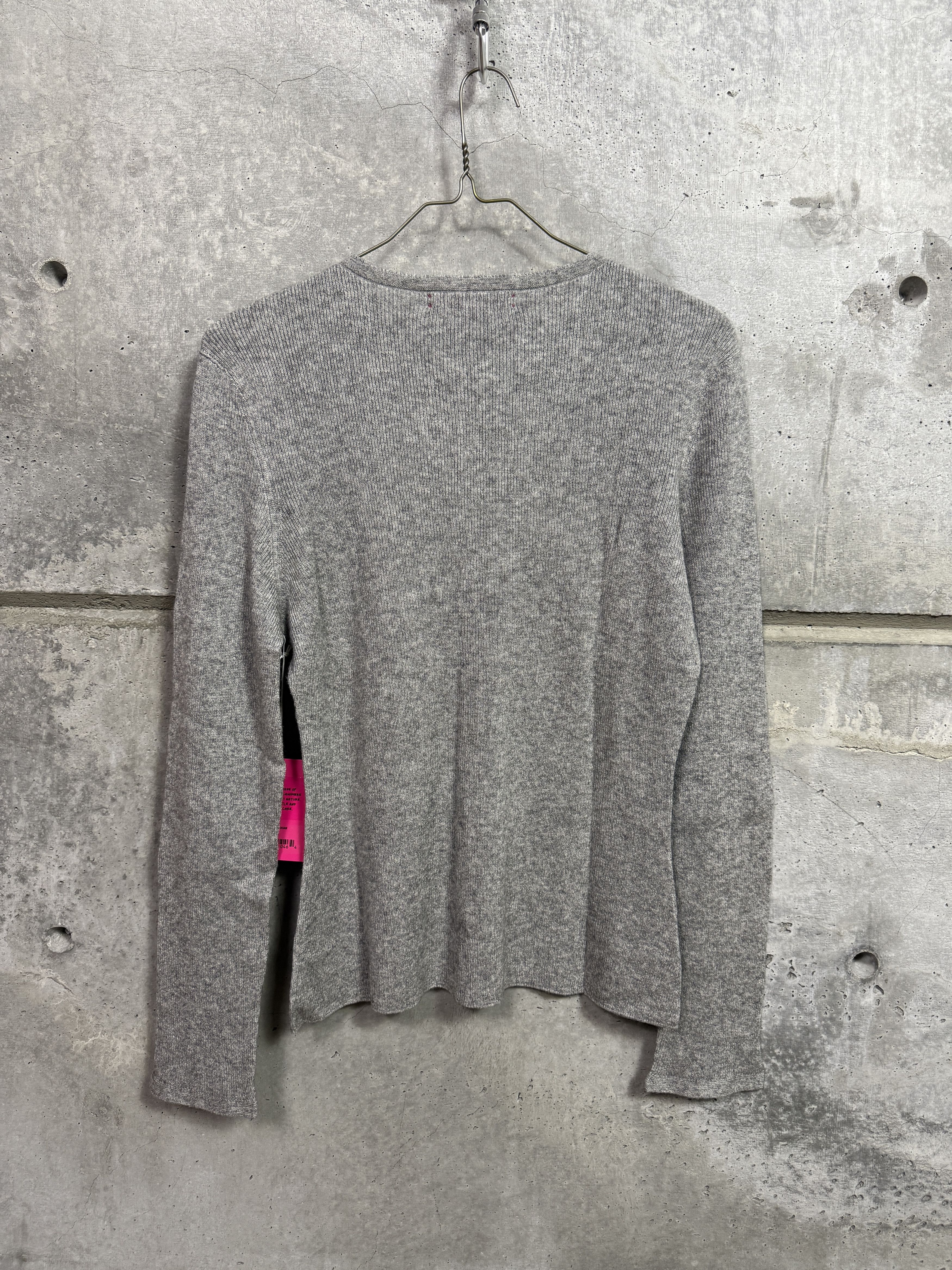 The Elder Statesman $1250 The Elder Statesman Light Grey Delicash Cardigan Size L / US 10 / IT 46 - 7 Thumbnail