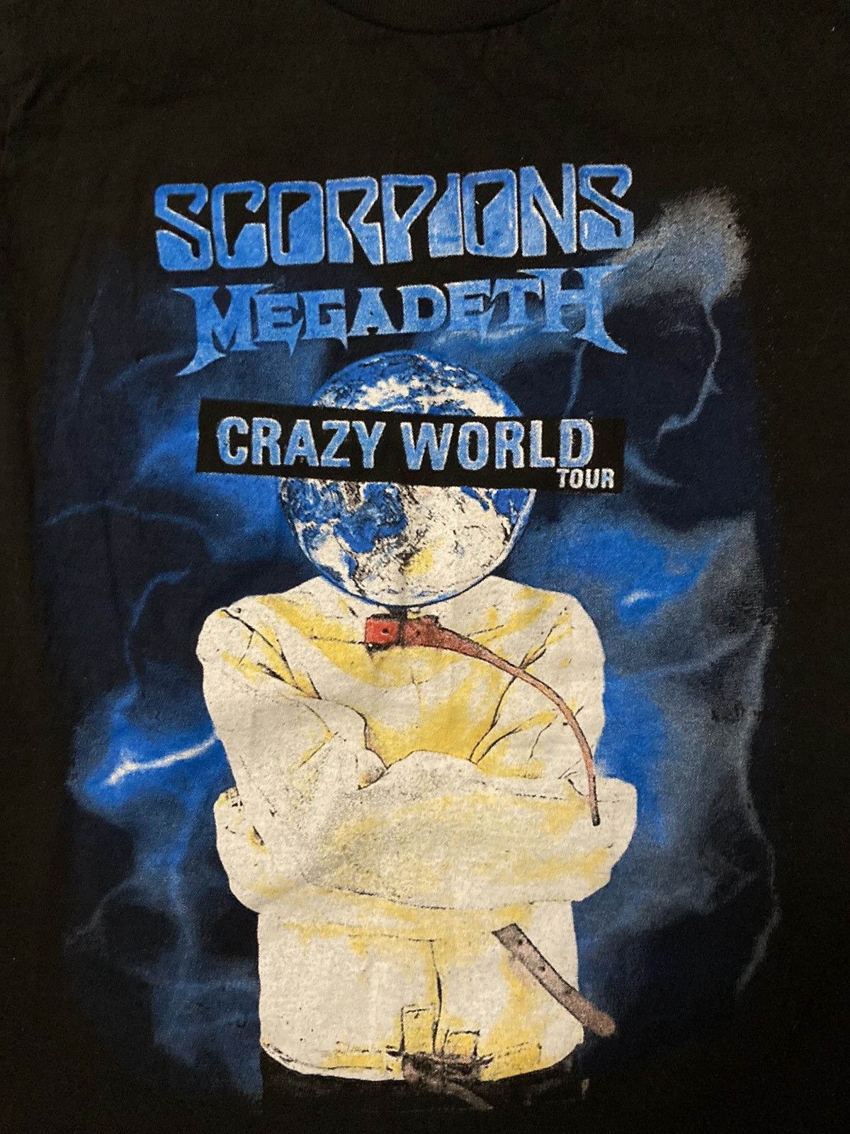 Designer × Vintage Rare Vintage Scorpions Megadeth Crazy World Tour Shirt Size US S / EU 44-46 / 1 - 2 Thumbnail
