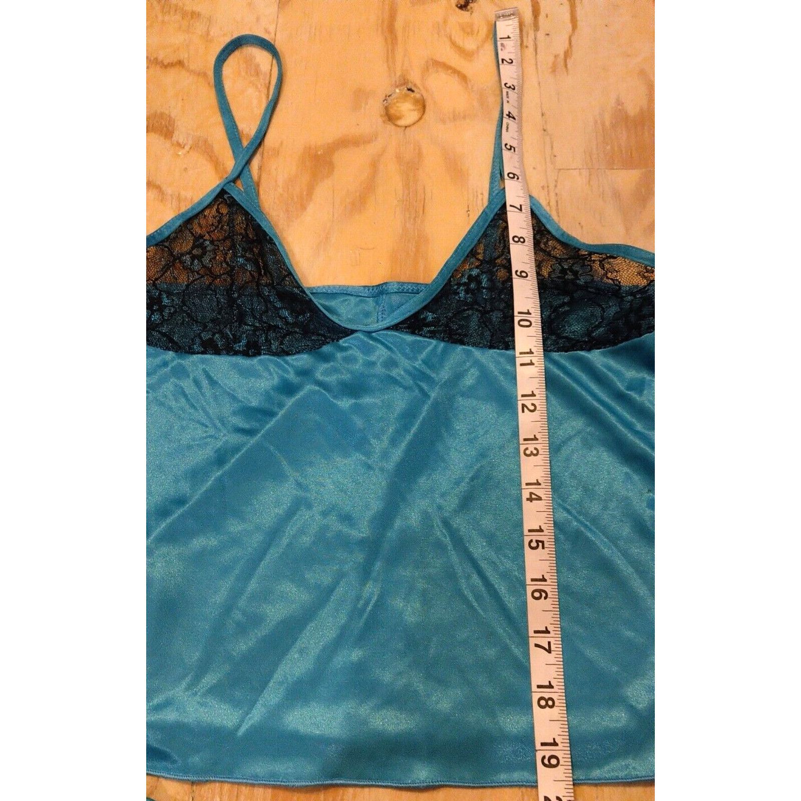 Other Shamah SM Turq. Blk Lace Cami & Shorts Sleep 2 Pc Pajama Set Size ONE SIZE - 2 Thumbnail