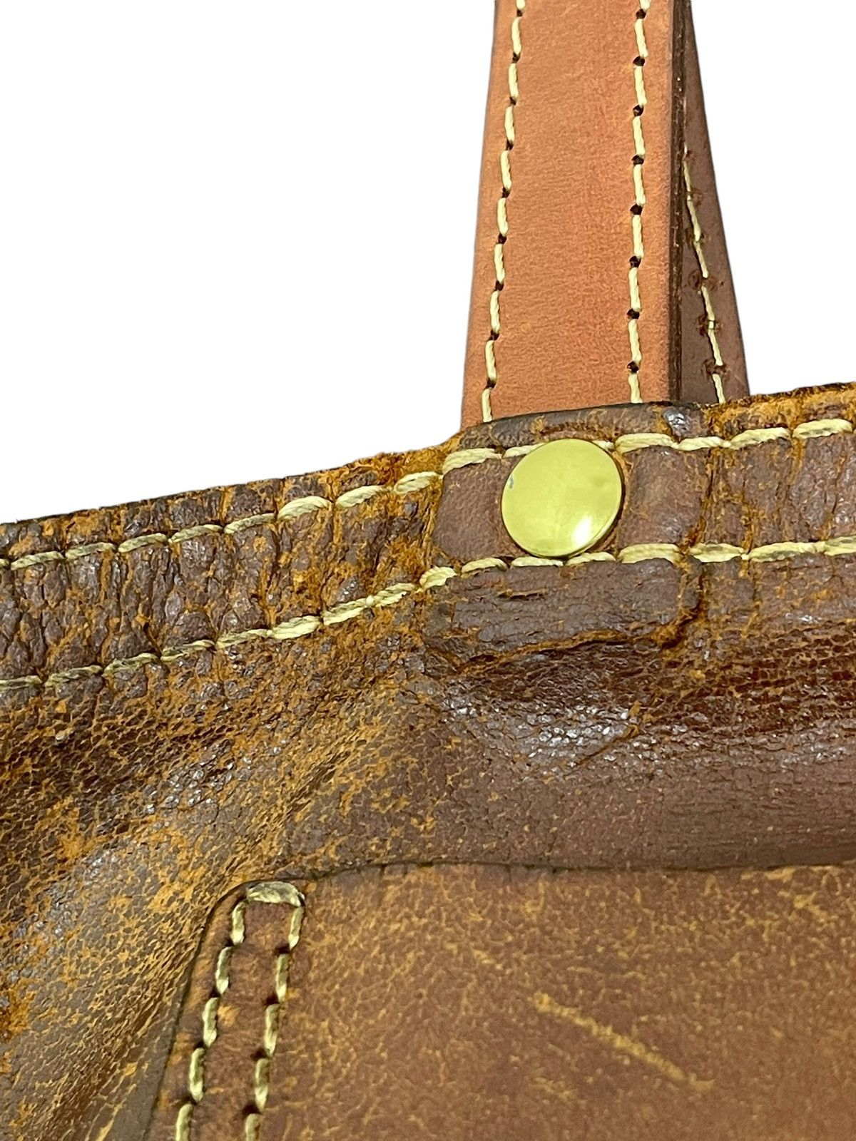 Genuine Leather Full Leather Patina Unknown Tote Shoulder Bag 1🟩0 Size ONE SIZE - 12 Thumbnail