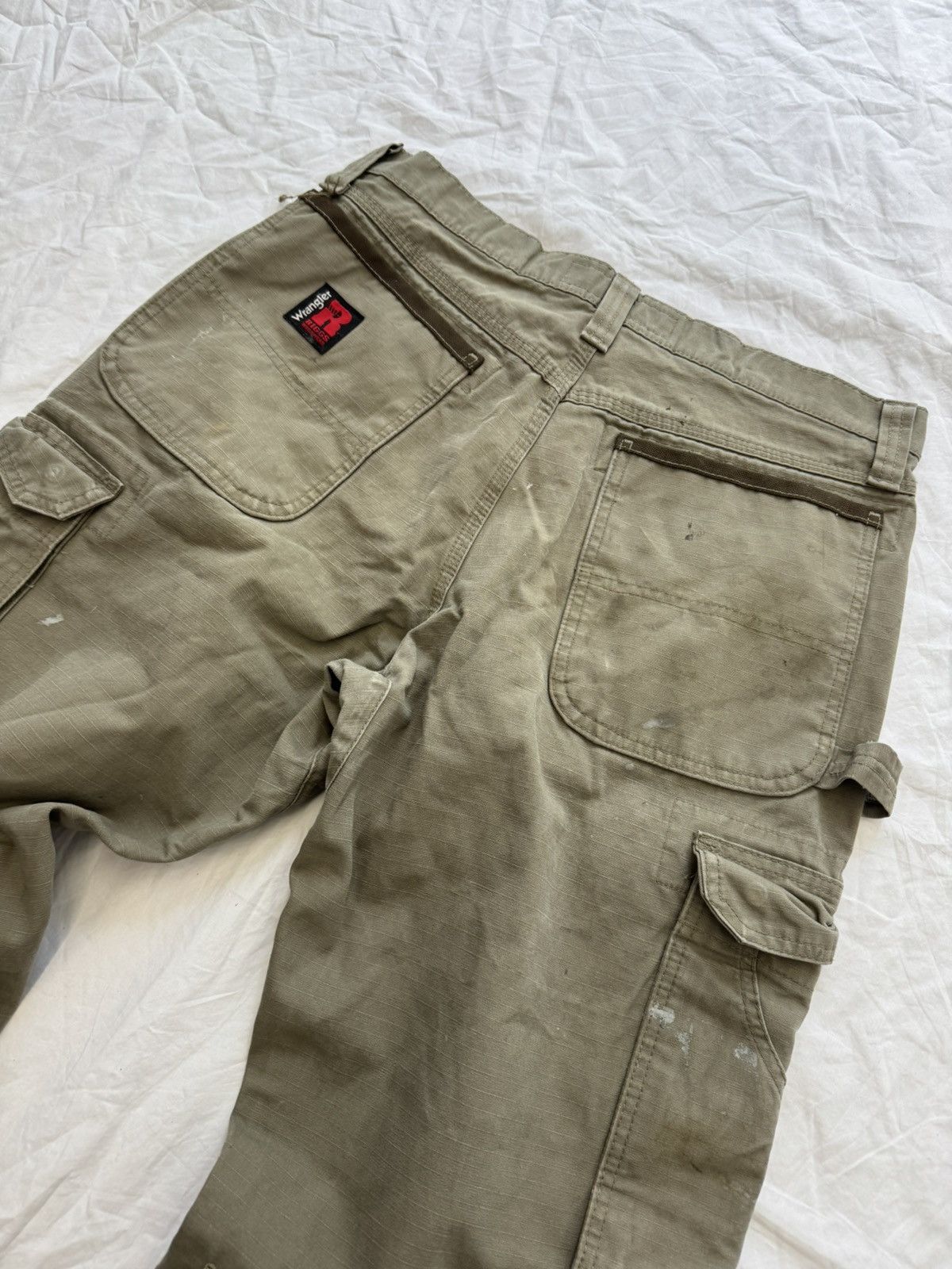 Wrangler Vintage Sage Green Carhartt Style Wrangler Riggs Work Pants Size US 32 / EU 48 - 6 Thumbnail