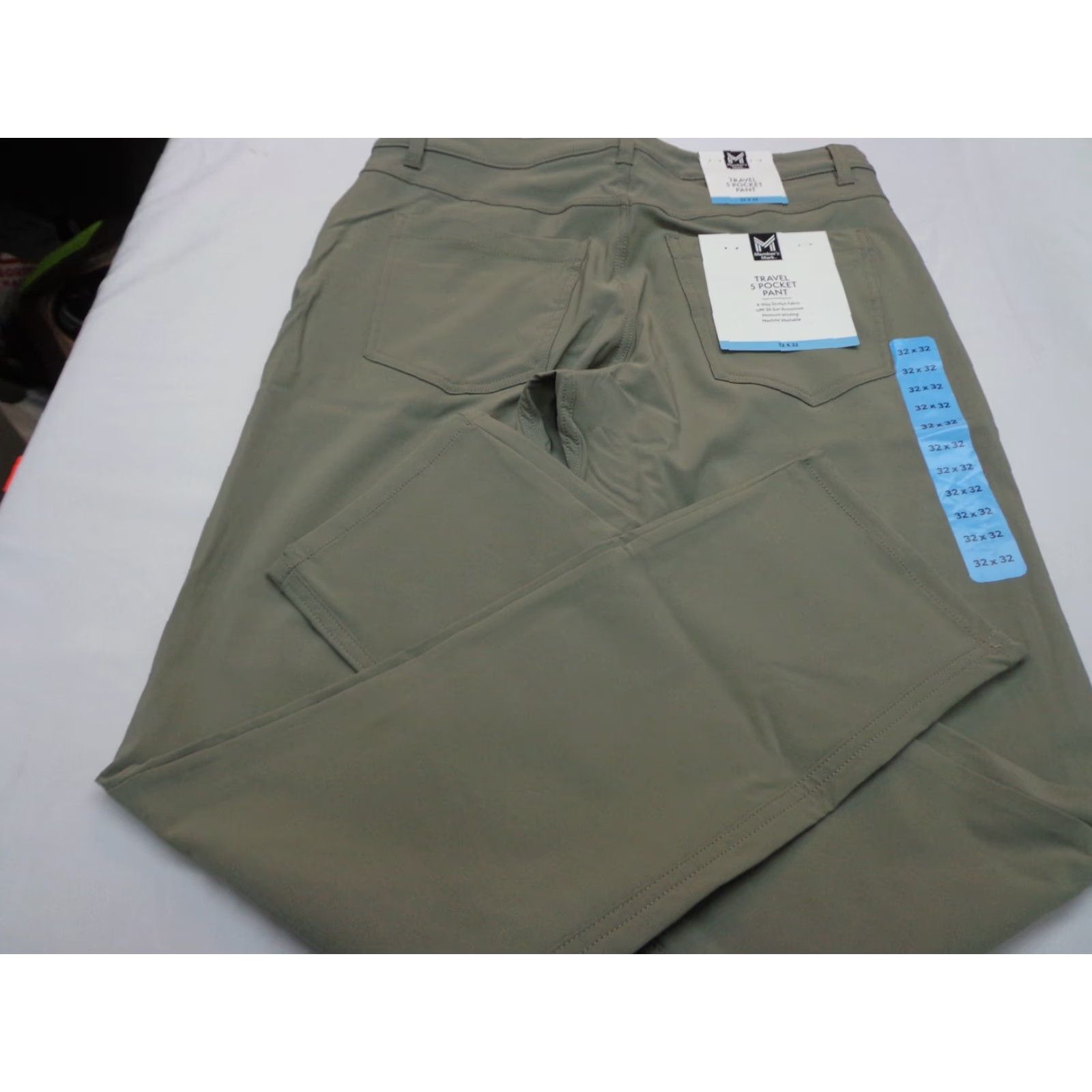 Vintage Member's Mark Men Travel Pants Gray Bisque UPF 30 Sun Protection 32 x 32 Pants Mens Straight 5 Pocket Travel Pants (and include?) Size US 32 / EU 48 - 5 Thumbnail