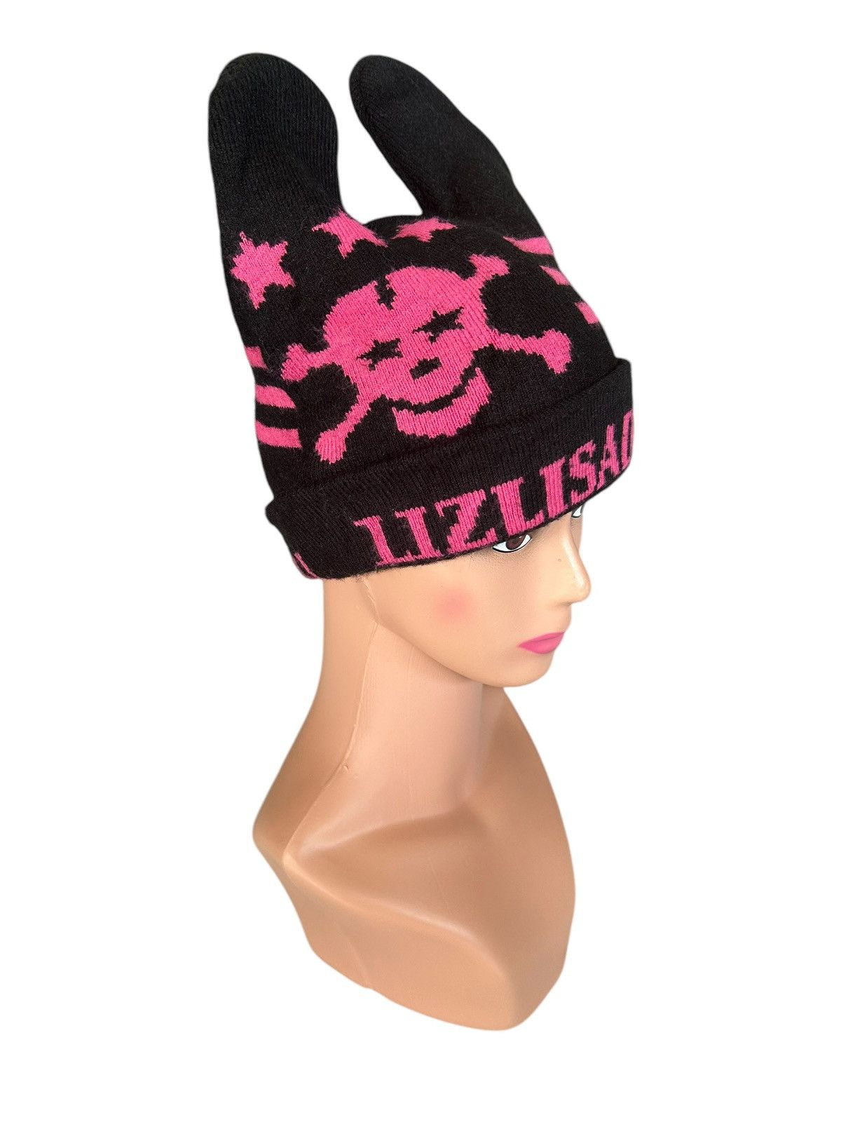 Japanese Brand × Kapital × Vintage Skull Japanese Punk Bondage Style Horn Devil Beanie Hats Size ONE SIZE - 3 Thumbnail