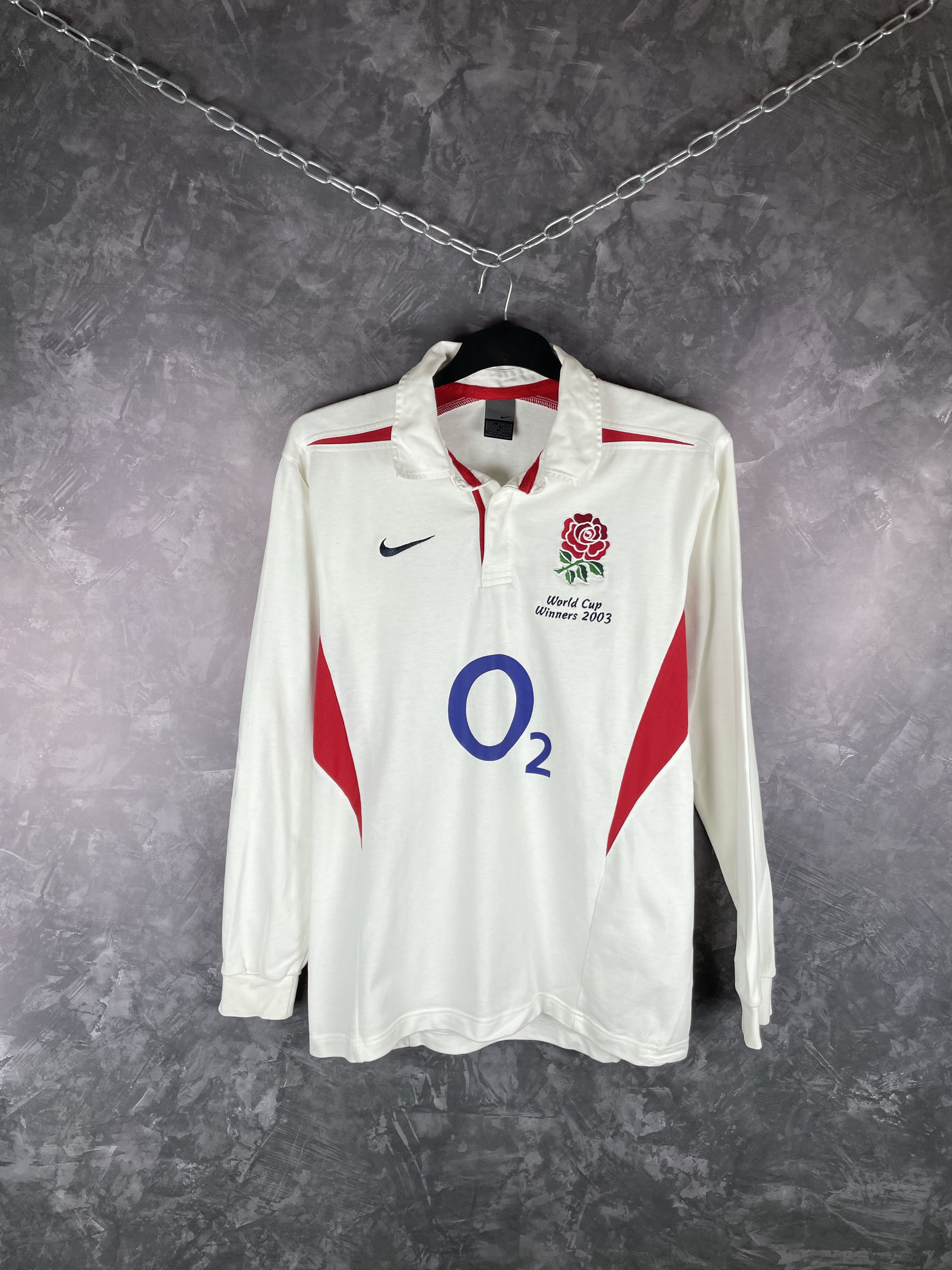 デ*だ様 【Nike】 00s〜 England warm up wear O2 Nike × Vintage Vintage Y2k Nike England O2 Union Home Shirt