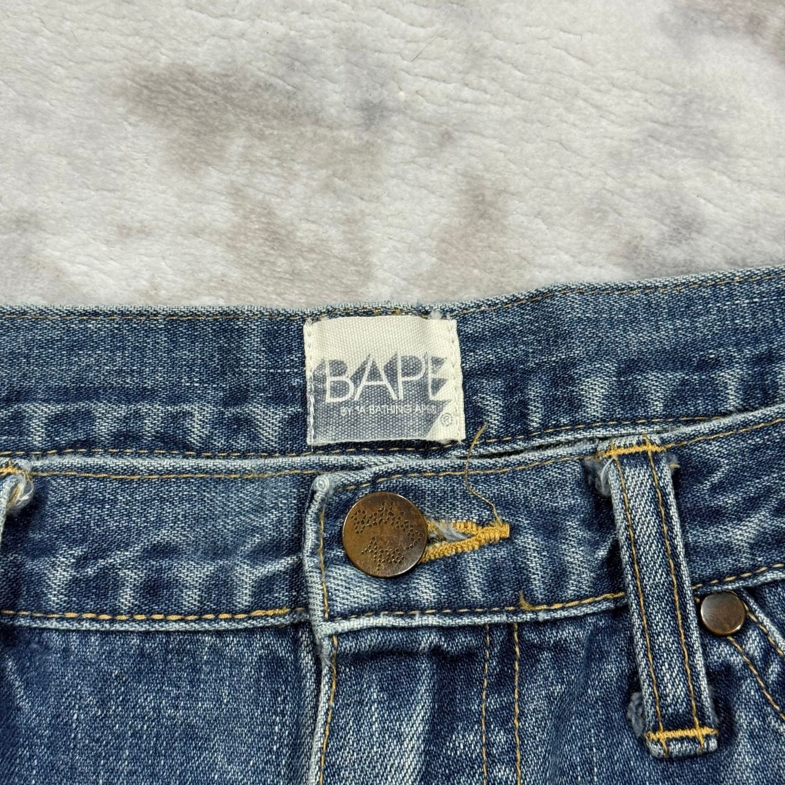 Bape × Nigo Authentic Bape 2000’s Champion Logo Jeans 30 Size US 30 / EU 46 - 4 Thumbnail