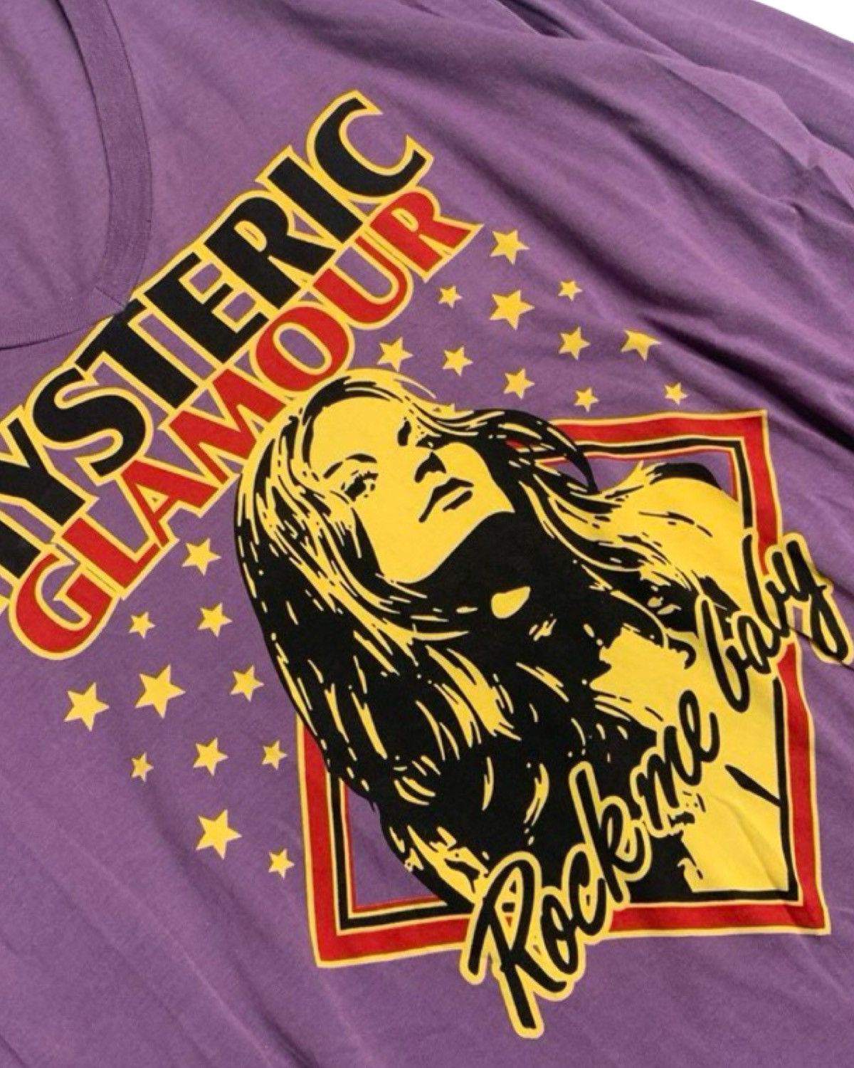 🔥RARE🔥Hysteric Glamour 🇯🇵 “Rock Me Baby” V-Neck Long Sleeve