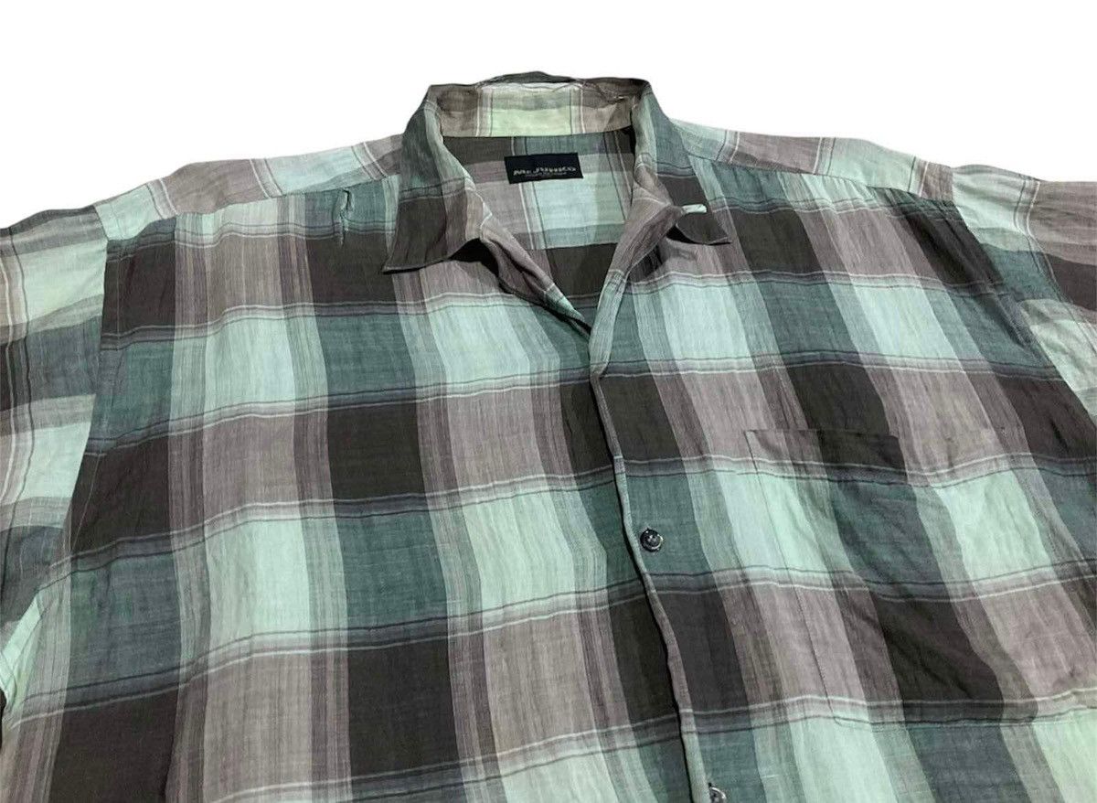 Issey Miyake × Japanese Brand × Mr. Junko 🔥80s Vintage Mr. Junko Koshino Flannel Linen Shirt Oversized Size US XL / EU 56 / 4 - 3 Thumbnail