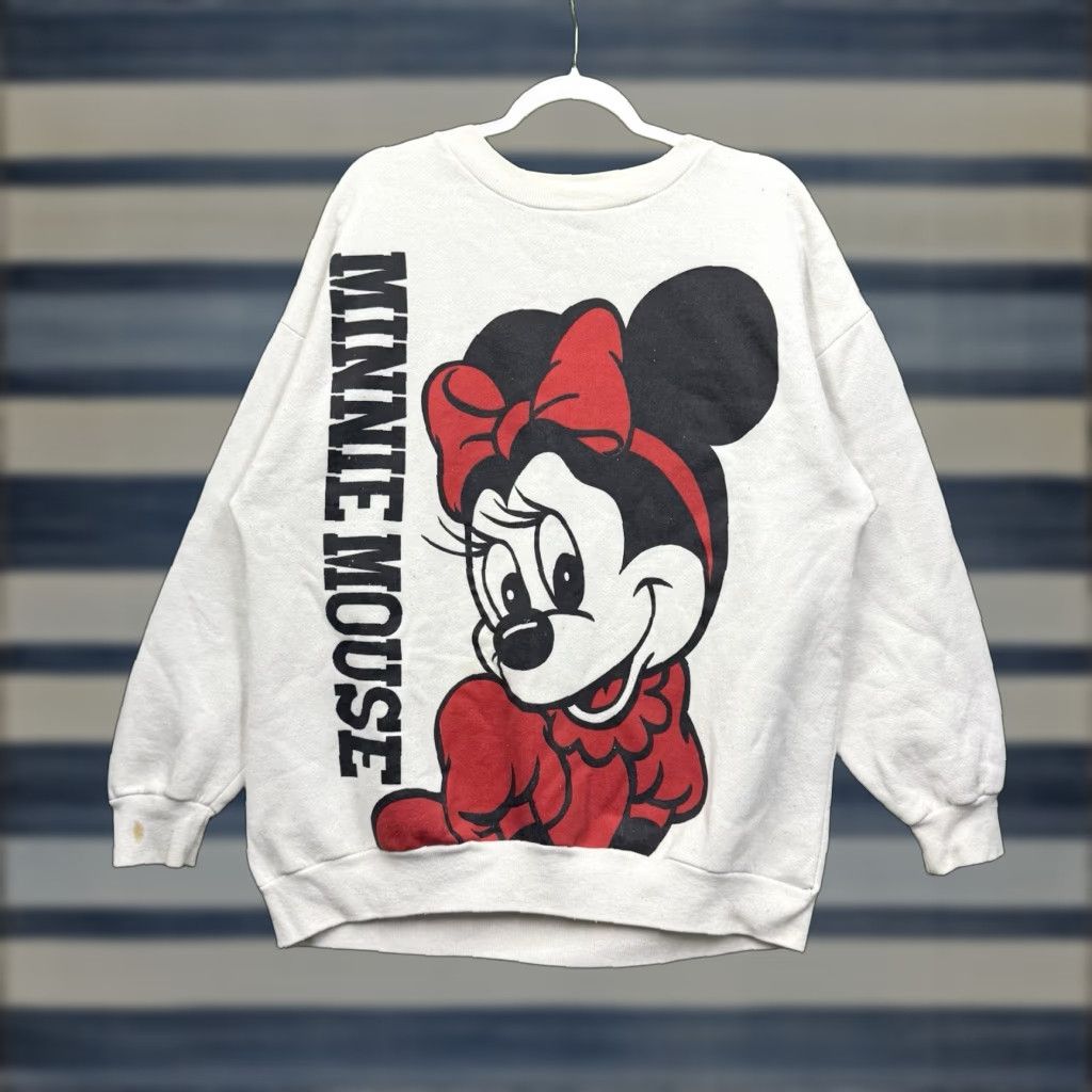 Disney VINTAGE Disney Minnie Mouse Sweatshirt Womens XL Crewneck All Over Print Size XL / US 12-14 / IT 48-50 - 1 Thumbnail