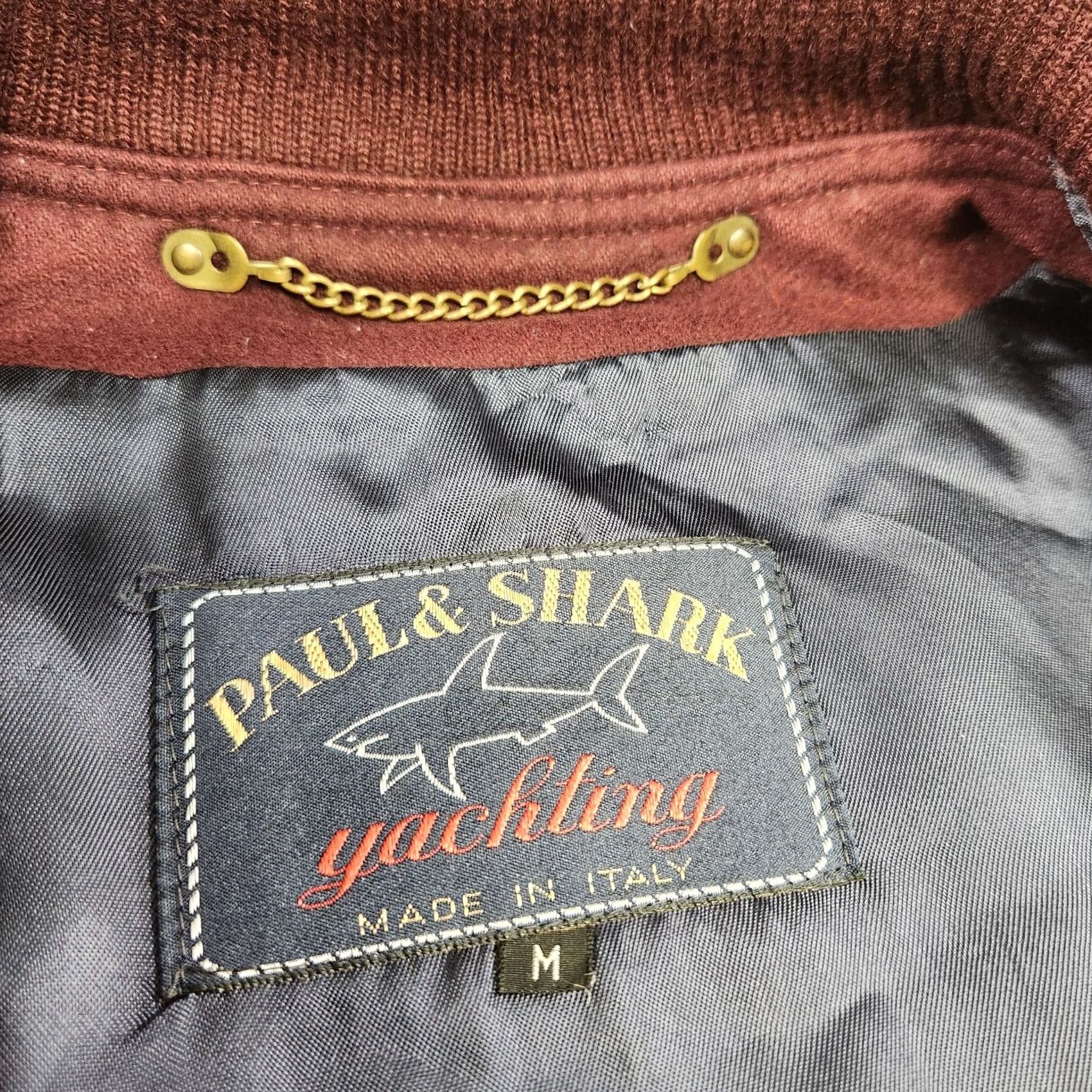 Paul & Shark Paul & Shark Yachting Wool Bomber Jacket Men M Italy Maroon Red Logo Bomber Jacket Collared Wool Zip Regular Fall Winter Spring Mens Italy Size US M / EU 48-50 / 2 - 6 Thumbnail