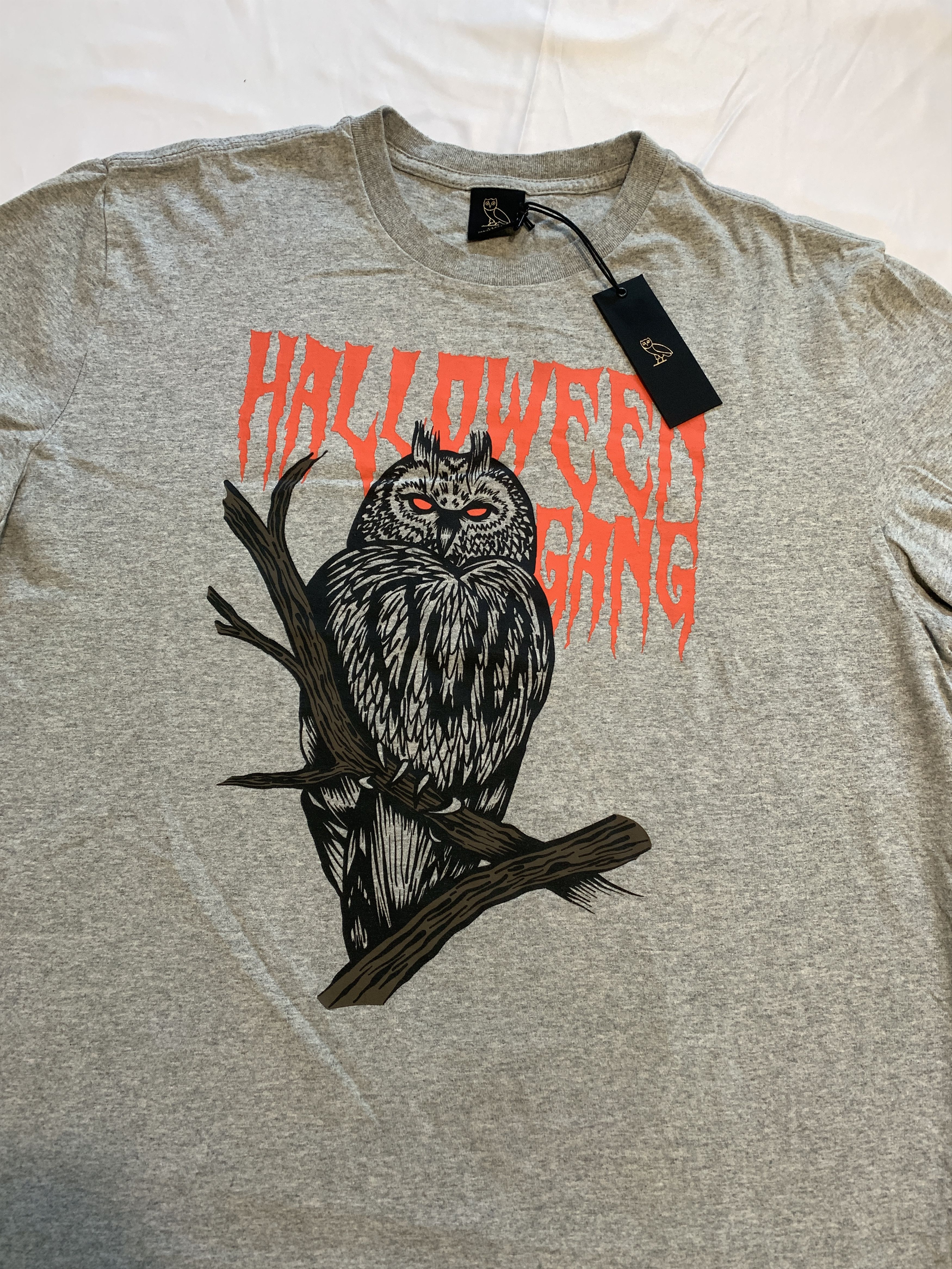 Drake OVO Devil Bird Halloween T-shirt Heather Grey Size US L / EU 52-54 / 3 - 2 Thumbnail