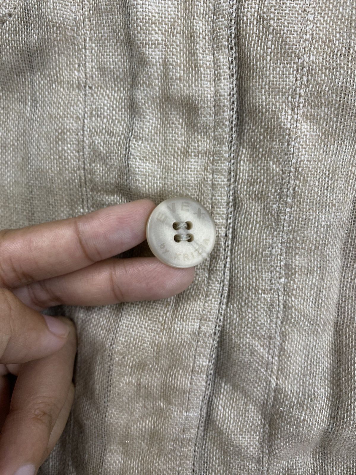 Krizia Uomo Vintage EVEX By Krizia Beige Linen Jacket Size M / US 6-8 / IT 42-44 - 8 Thumbnail