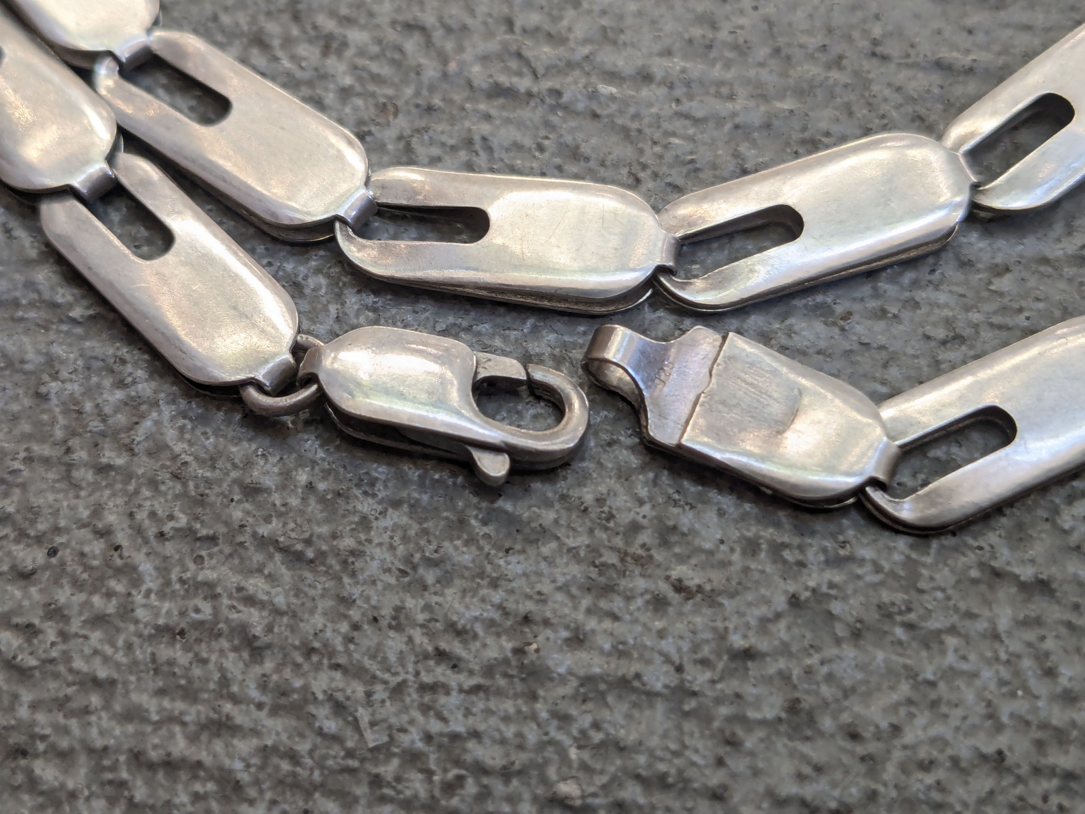 Vintage Vintage Sterling Silver Necklace 18" Modern Abstract Size ONE SIZE - 3 Thumbnail