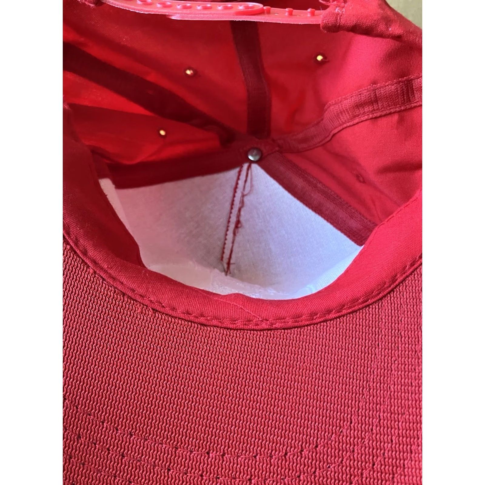 Barker VINTAGE Barker Dog Red Hat Cap Snap Back Adult Cotton Logo SpellOut Canvas Cap Size ONE SIZE - 4 Thumbnail