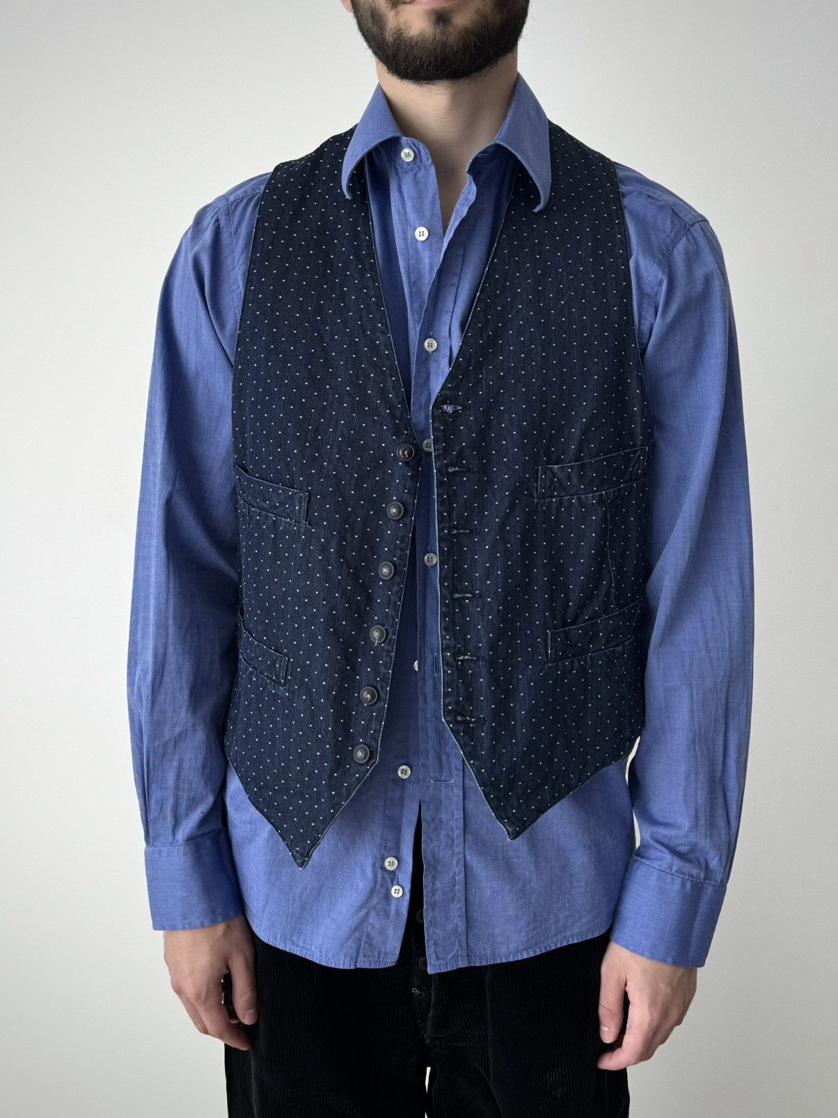 Scarti-Lab Scarti-Lab ‘402’ Indigo Vest Size US XL / EU 56 / 4 - 1 Thumbnail