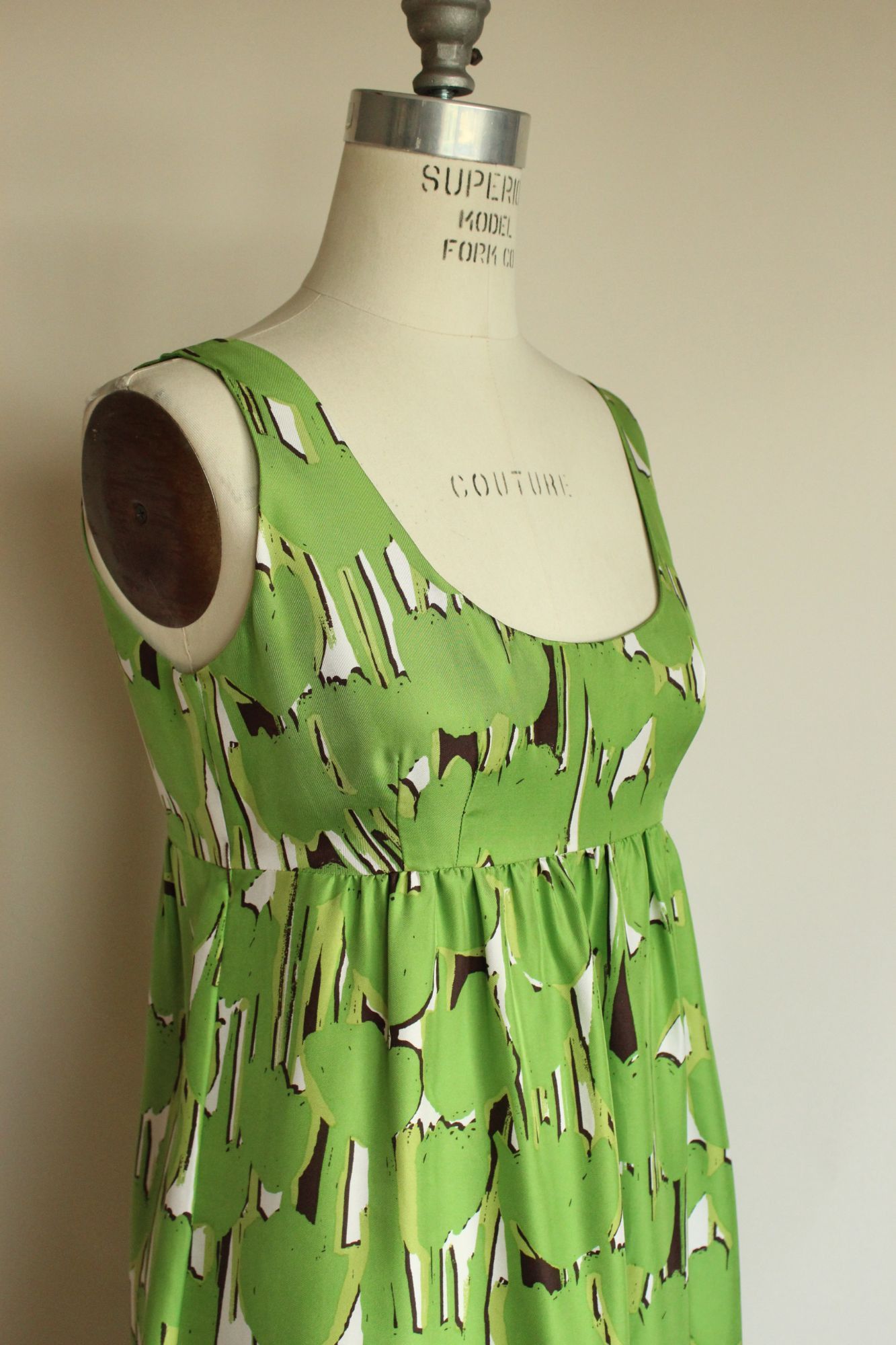 Michael Kors Michael Kors Mini Dress, Silk Empire Waist, Size 6P, Green B Size M / US 6-8 / IT 42-44 - 5 Thumbnail