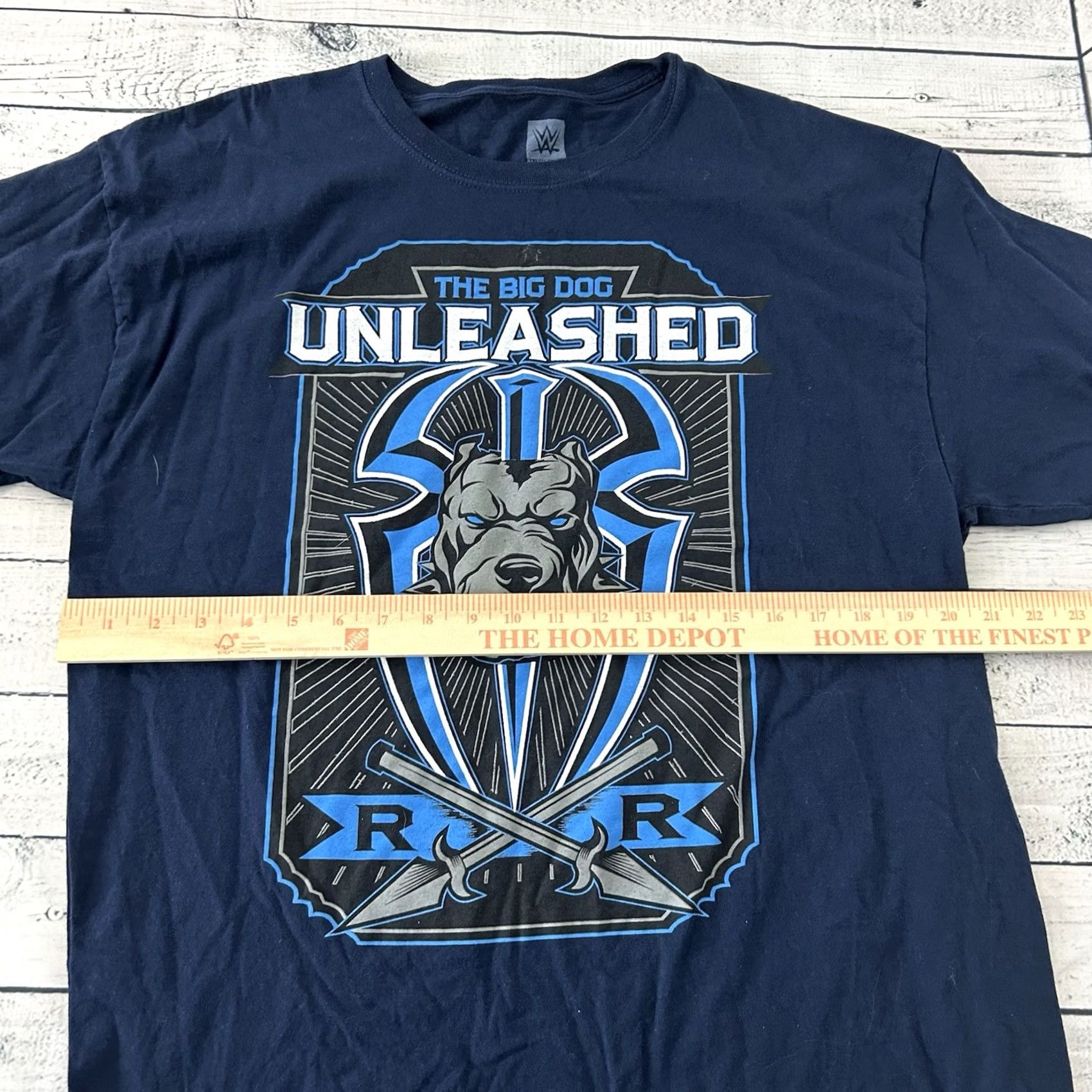 Vintage WWE Roman Reigns The Big Dog Unleashed Short Sleeve T Shirt Men's XL Blue Size US XL / EU 56 / 4 - 4 Thumbnail