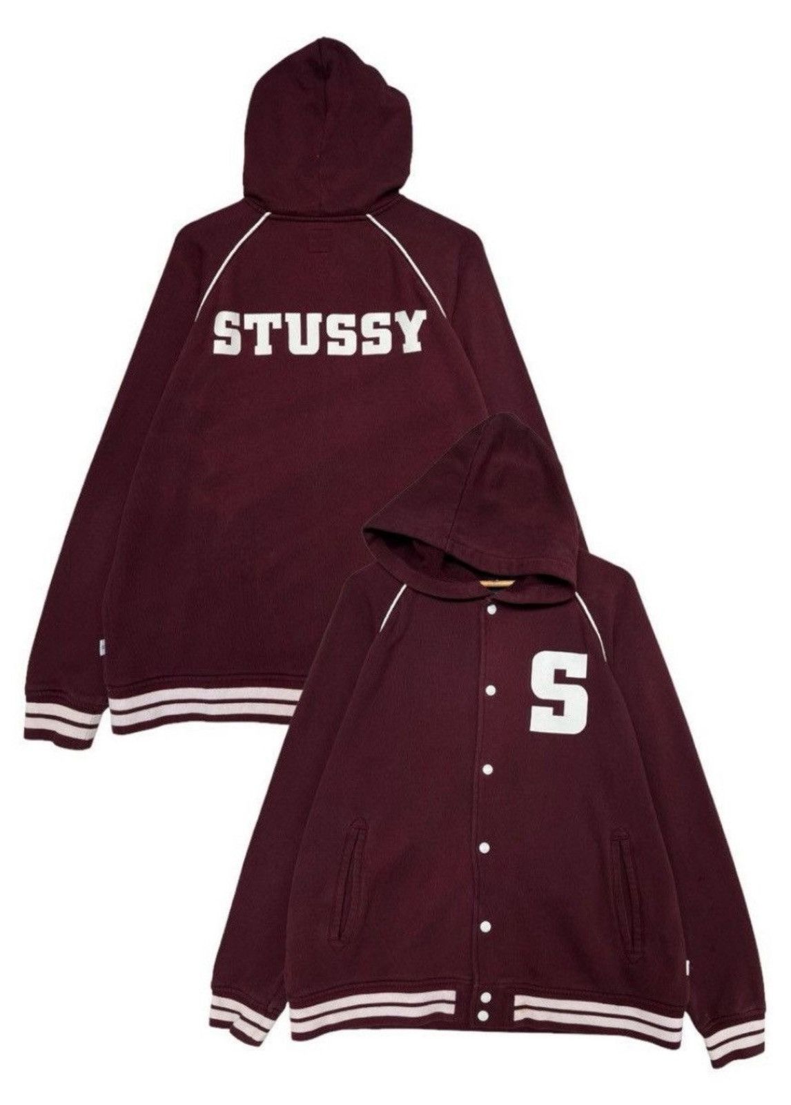 Stussy Stussy Spellout Snap Button Hoodie Size US XL / EU 56 / 4 - 1 Thumbnail