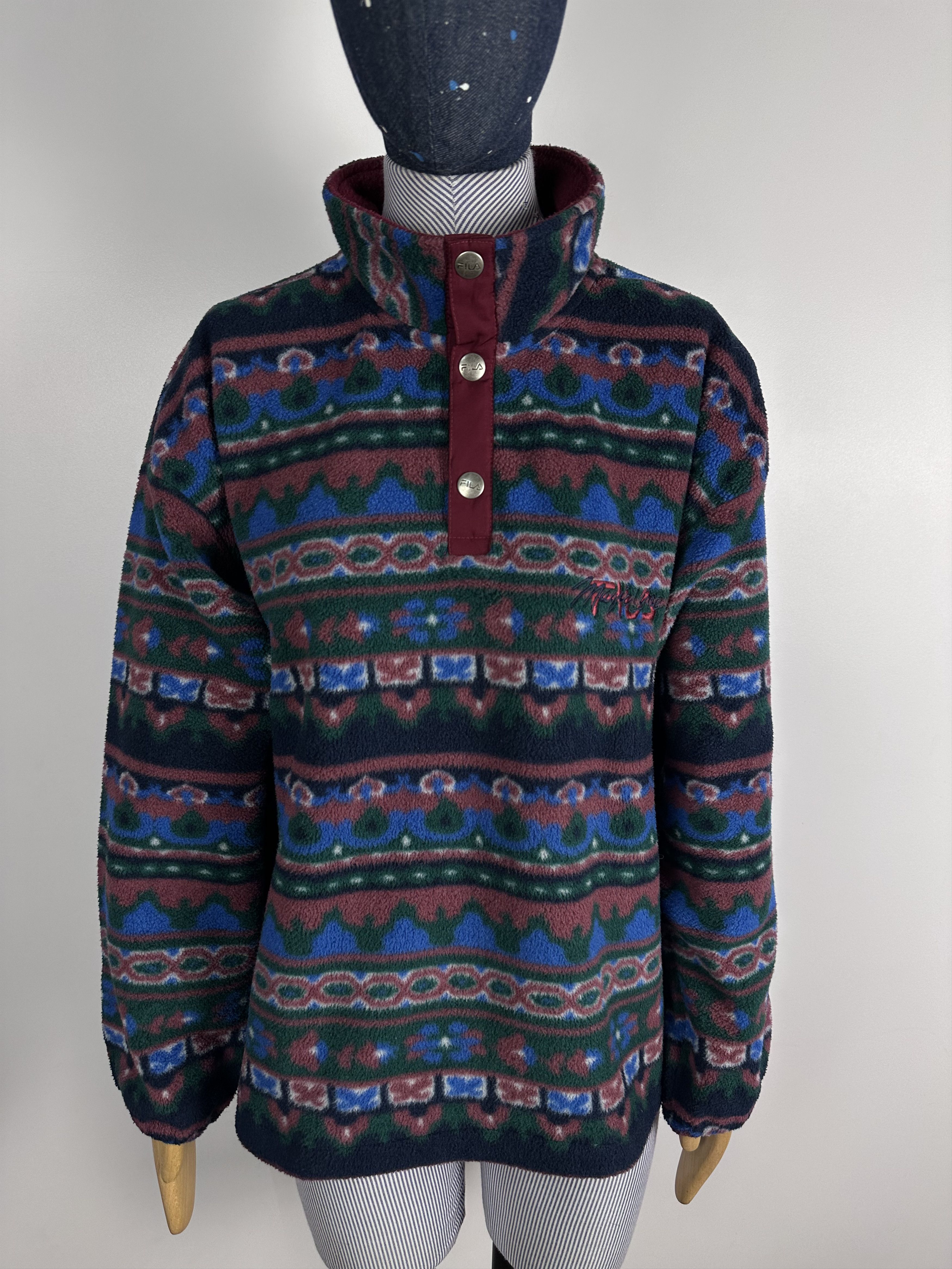Fila × Vintage vintage FILA Magic Line Fleece Sweater 1\4 zip Womens Size L Size L / US 10 / IT 46 - 2 Thumbnail