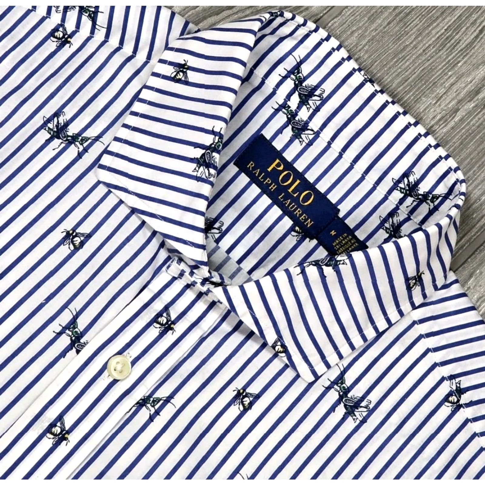 Polo Ralph Lauren Polo Ralph Lauren Shirt M Men Blue White Striped Button-Up Long Sleeve Size US M / EU 48-50 / 2 - 5 Thumbnail