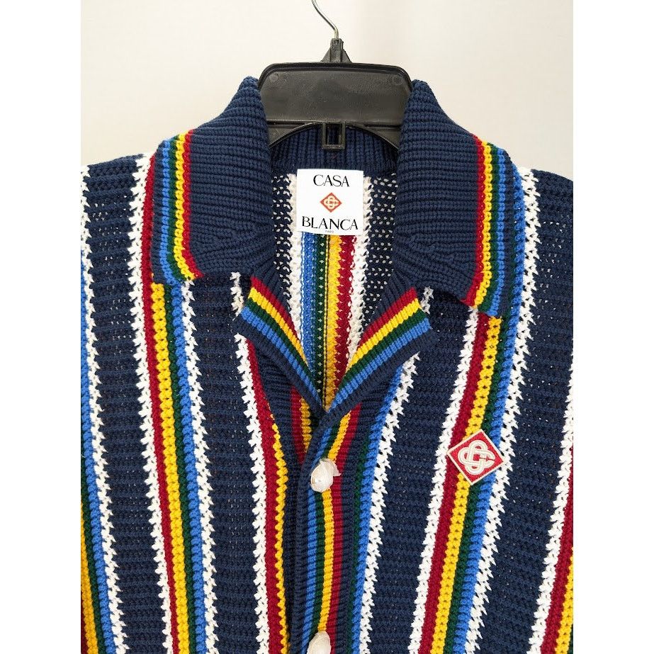 Casablanca o1rshd1 DUP / Cotton Crochet Shacket in Navy Size US M / EU 48-50 / 2 - 3 Thumbnail