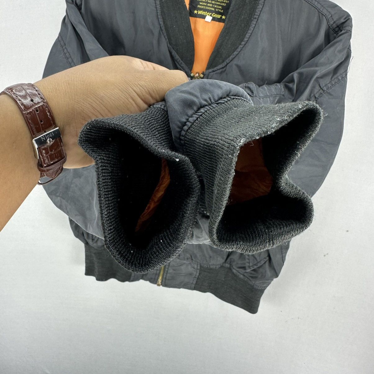 Japanese Brand Vibtage 90's Bomber Jacket Reversible Thrashed Distressed Size US M / EU 48-50 / 2 - 14 Thumbnail