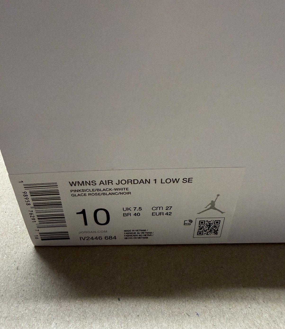 Jordan Brand Nike Air Jordan 1 Low SE Pinksicle Women’s size 10 NEW! Size US 10 / IT 40 - 6 Thumbnail