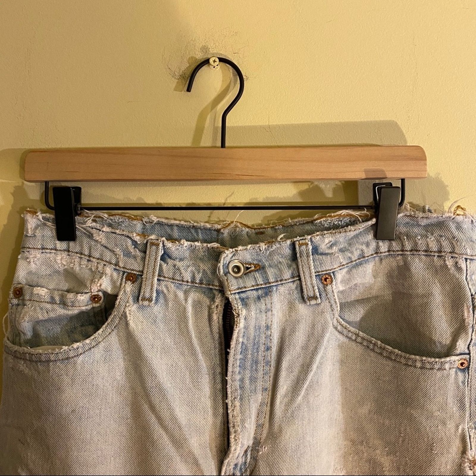 Levi's VNTG LEVIS destroyed high waisted mom jeans 33x36 grunge Size 33" - 11 Thumbnail
