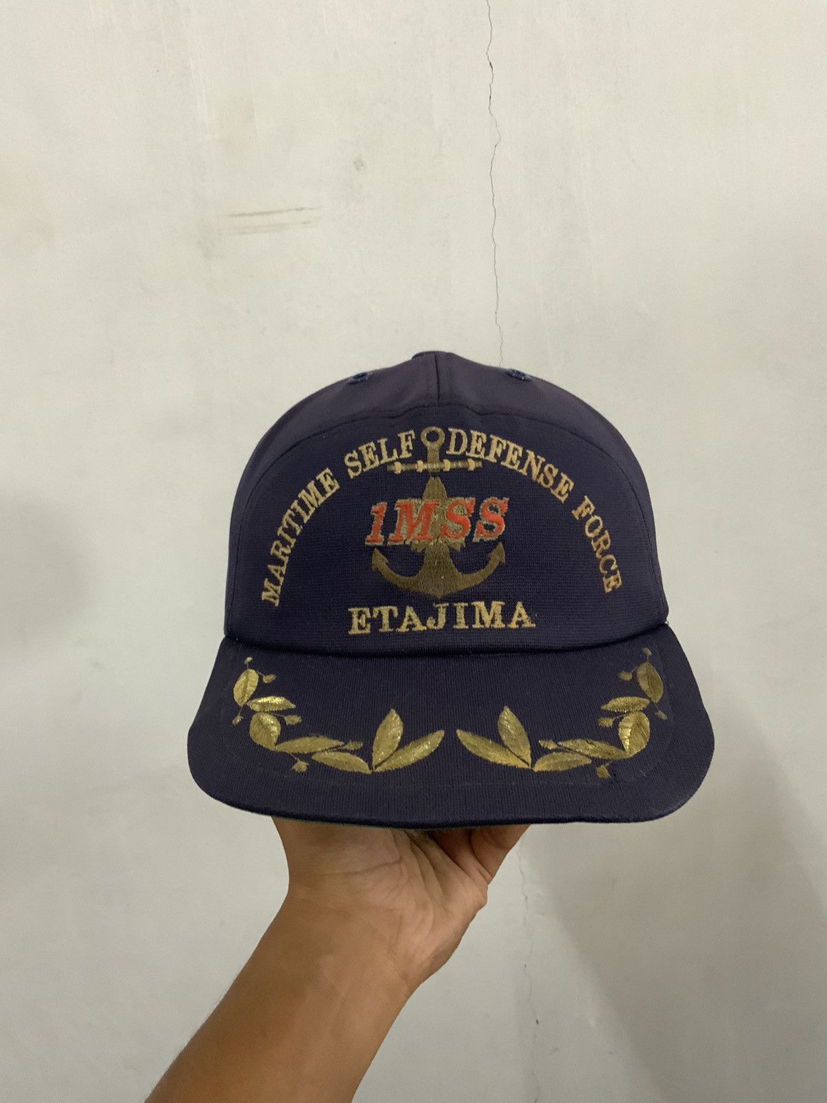 Japanese Brand Vintage Maritime Self Defense Force Indigo Hat Size ONE SIZE - 5 Thumbnail
