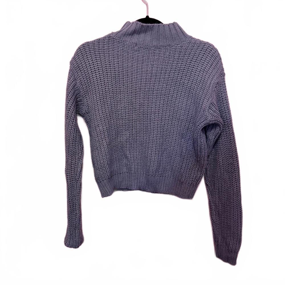 Designer Cozy Cropped Knit Sweater Size S / US 4 / IT 40 - 2 Thumbnail