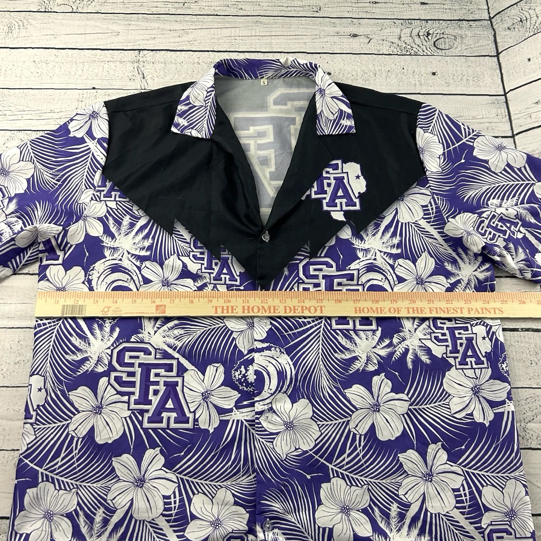 Vintage Stephen F Austin Shirt Short Sleeve Button-Up Men L Purple Hawaiian Size US L / EU 52-54 / 3 - 5 Thumbnail