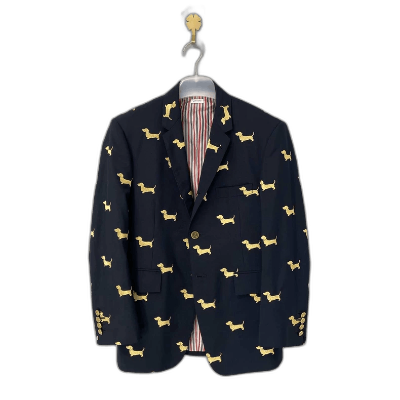 Thom Browne Thom Browne Dog Embroidered Suit Jacket Size US S / EU 44-46 / 1 - 1 Thumbnail