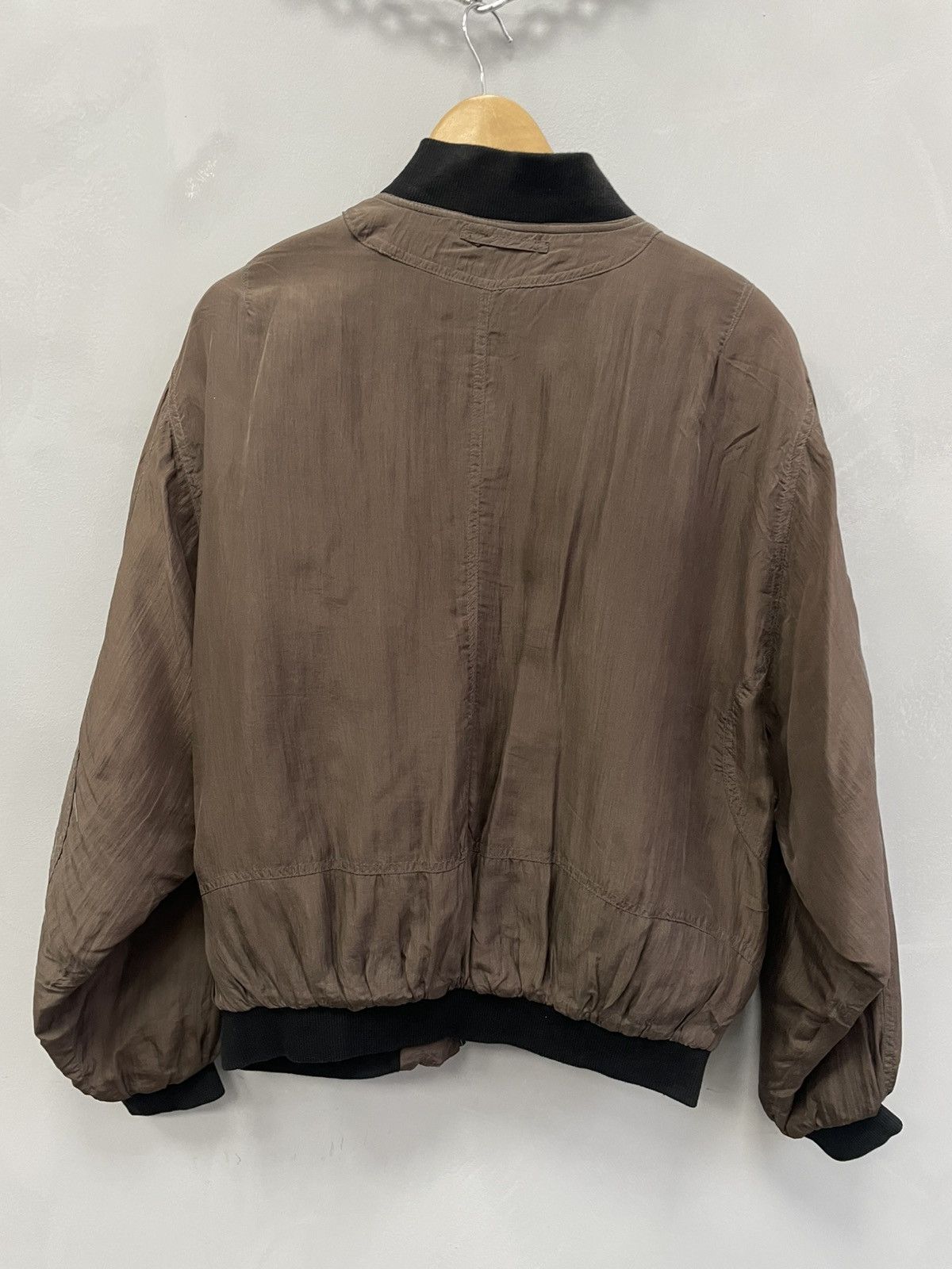 Japanese Brand VINTAGE BOXY MA 1 BOMBER SILK BROWN JAPANESE AVANT-GARDE Size US L / EU 52-54 / 3 - 8 Thumbnail