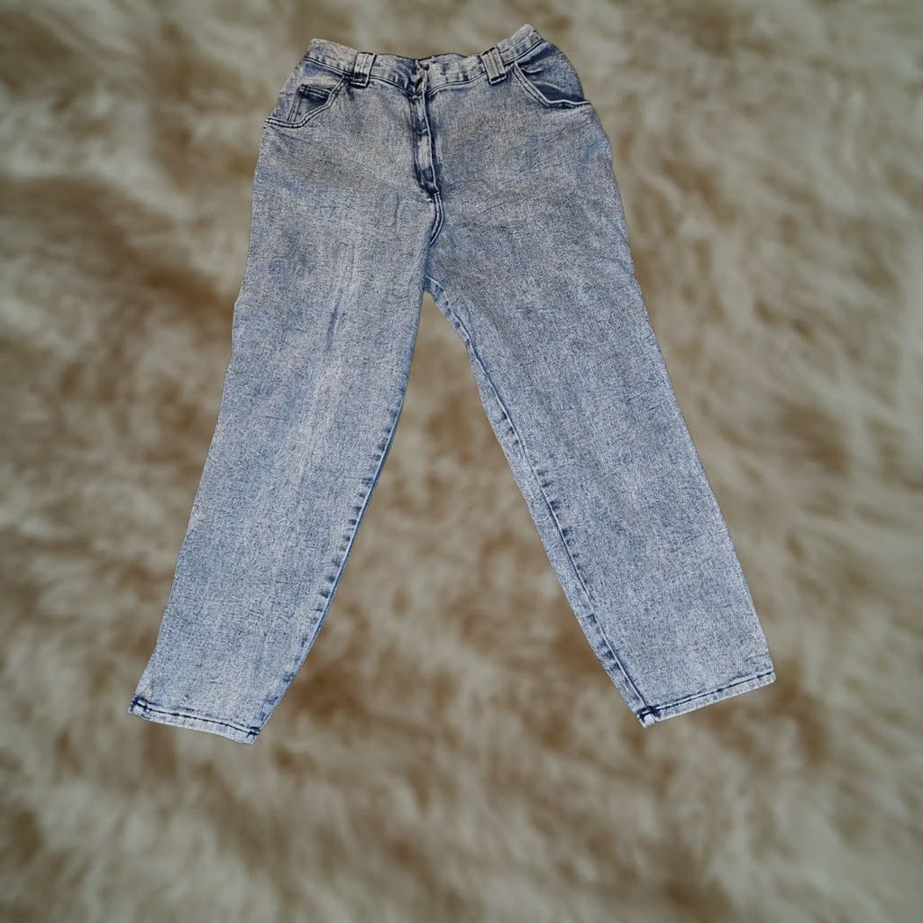 Vintage VINTAGE BonJour High Rise Mom Jeans Women's 6 Blue Stonewash Denim 80s 90s Mens Womens Size 28" / US 6 / IT 42 - 1 Thumbnail