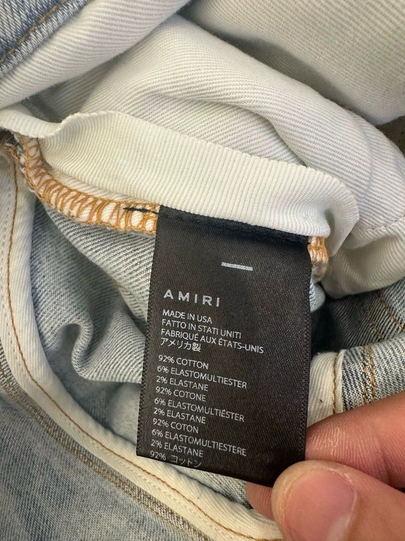Amiri Amiri Splatter Painted Cashew Flower Blue Jeans Size US 32 / EU 48 - 4 Thumbnail