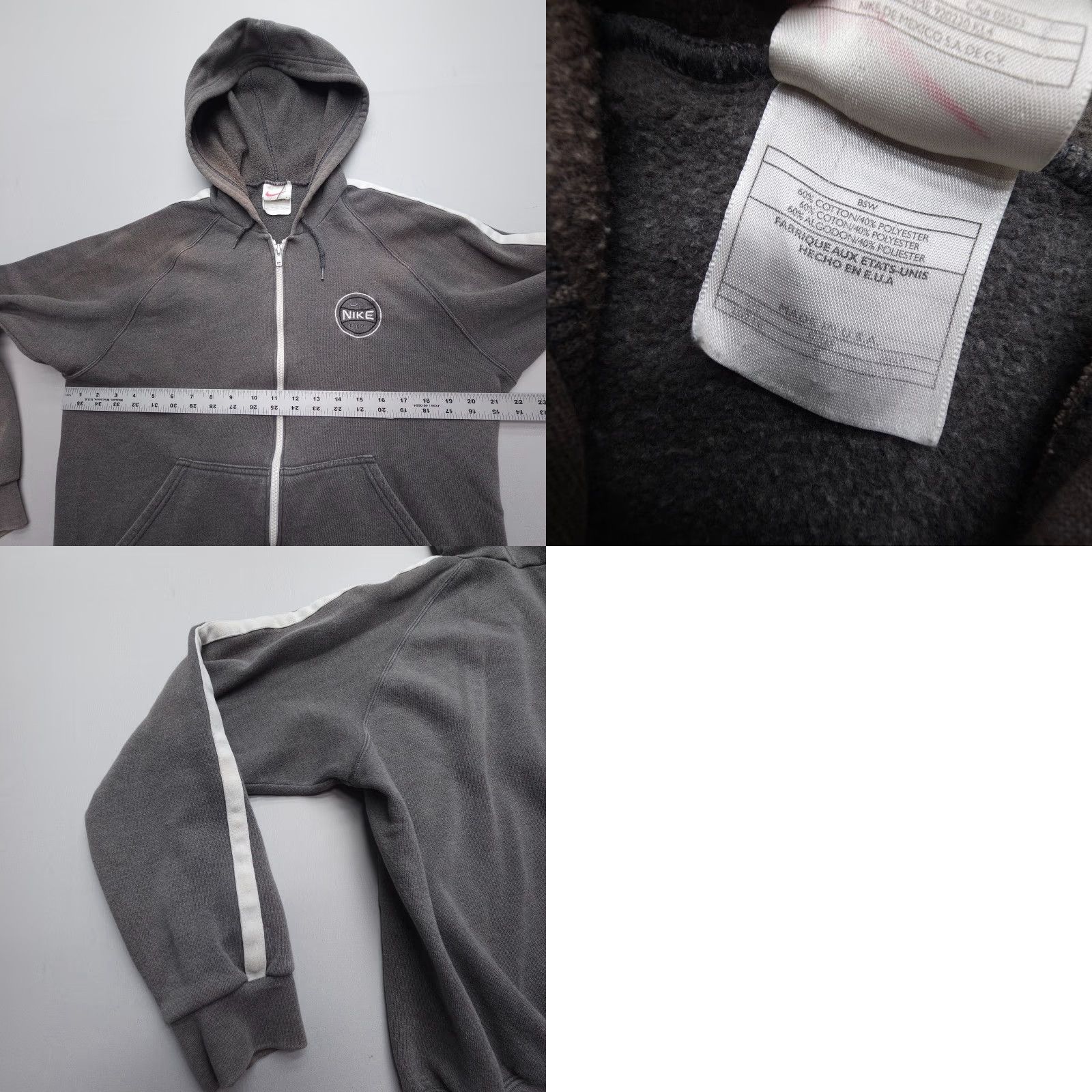 Nike VINTAGE Nike Full Zip Hoodie Mens Large Gray 90s USA Fashion 90s Logo Outdoor Nike Sportswear Hoodie Mens Large Gray 90s USA Size US L / EU 52-54 / 3 - 8 Thumbnail